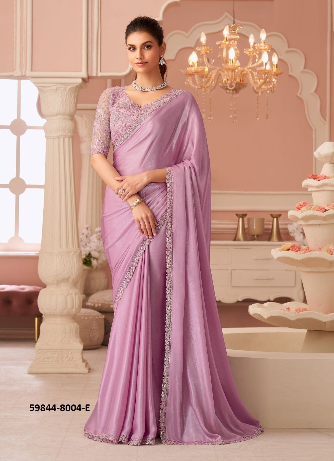 SALSA STYLE 8004 - Catalog # 59844 (Set of 6 Sarees) by Brand THE FASHION HUB