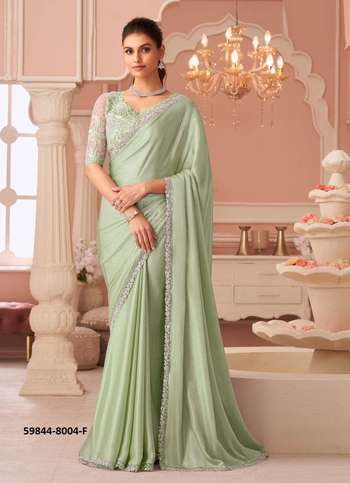 SALSA STYLE 8004 - Catalog # 59844 (Set of 6 Sarees) by Brand THE FASHION HUB