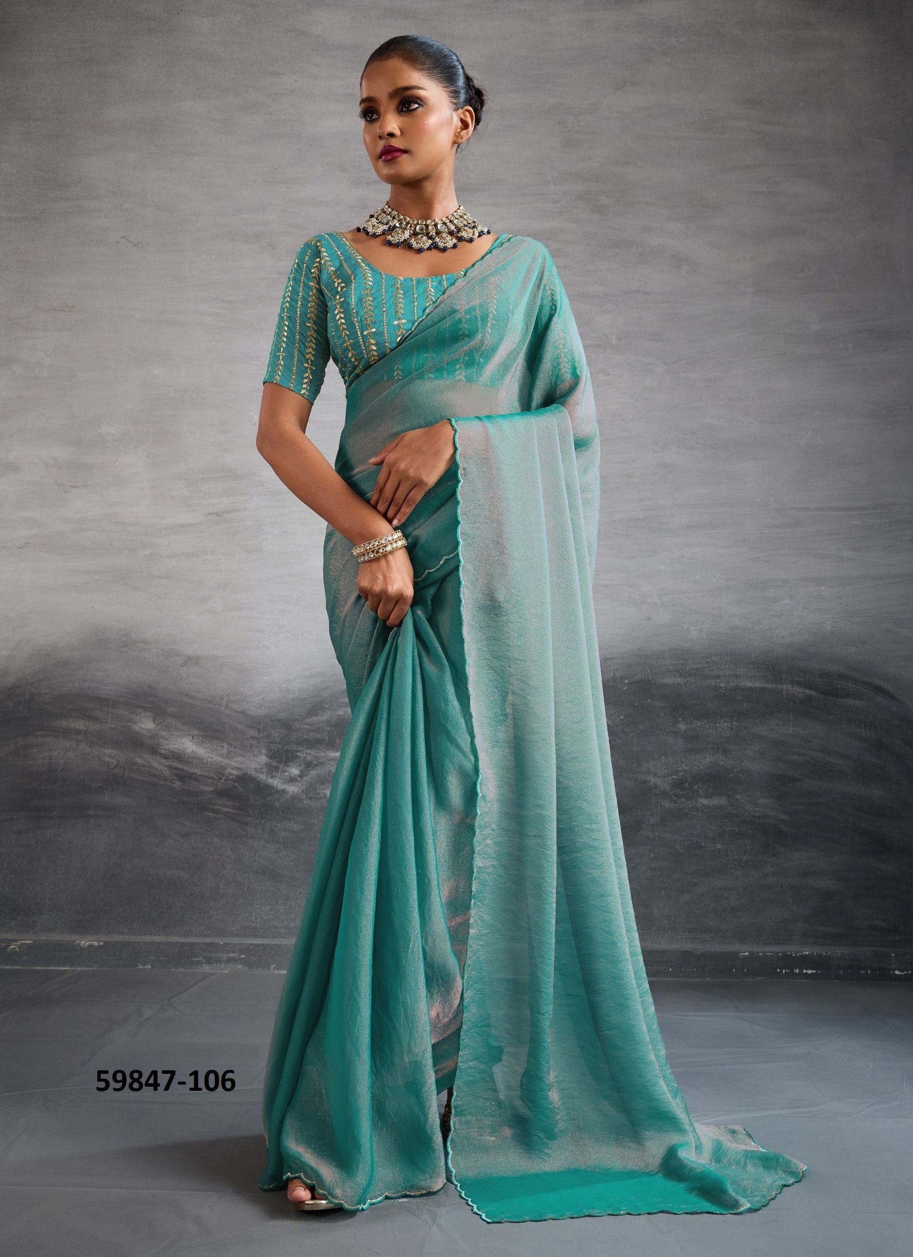 CANVA - Catalog # 59847 (Set of 10 Sarees) by Brand STAVAN