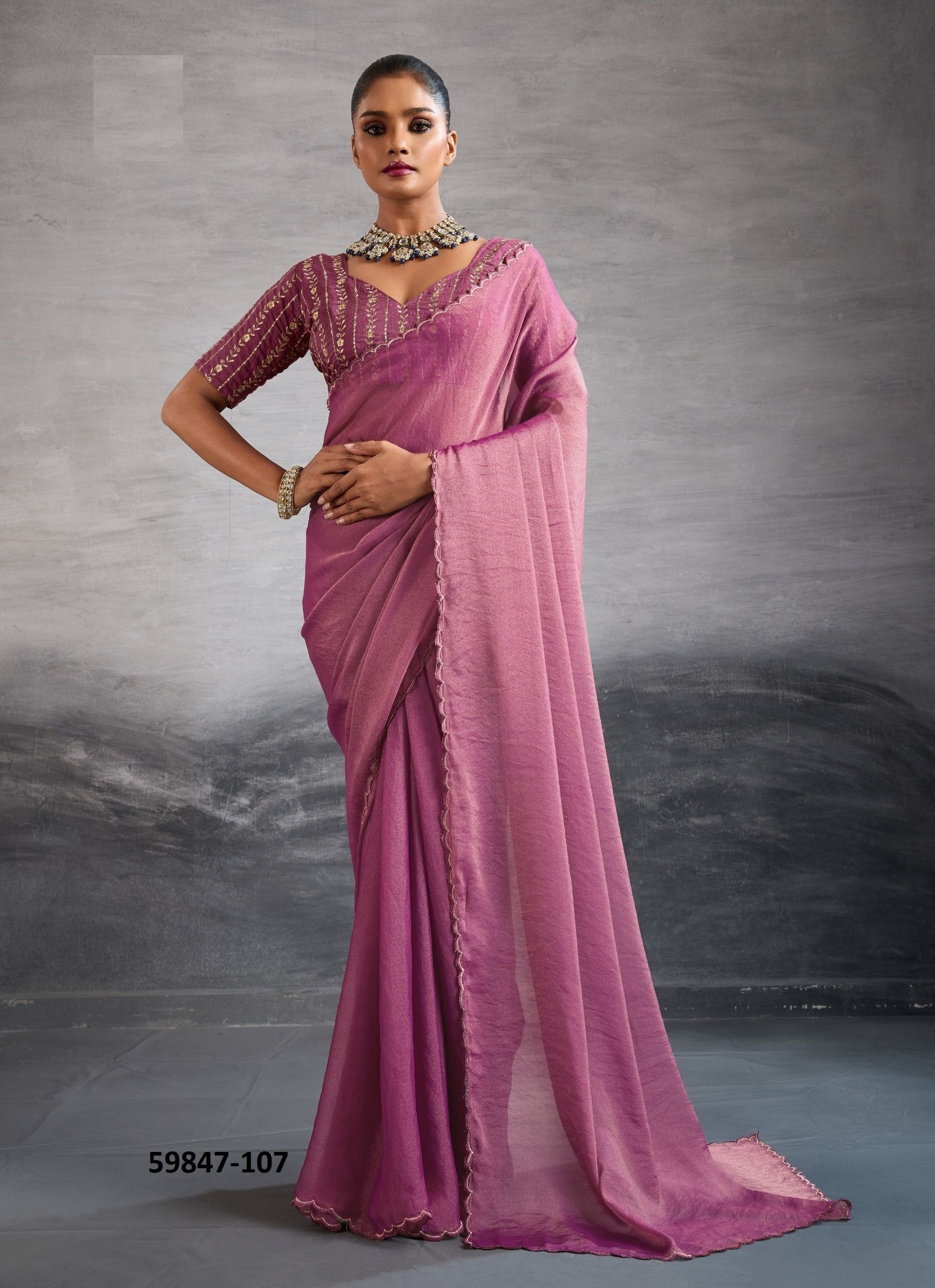 CANVA - Catalog # 59847 (Set of 10 Sarees) by Brand STAVAN