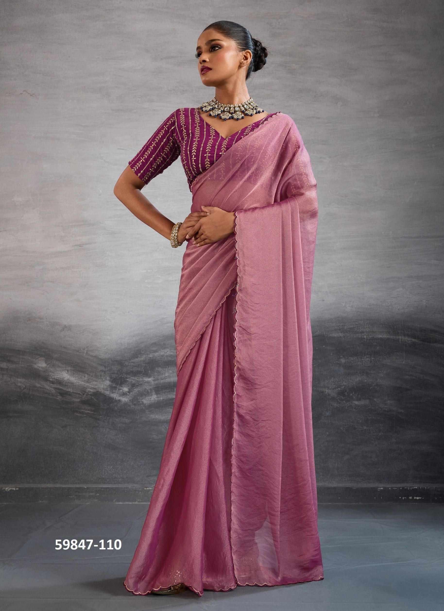 CANVA - Catalog # 59847 (Set of 10 Sarees) by Brand STAVAN