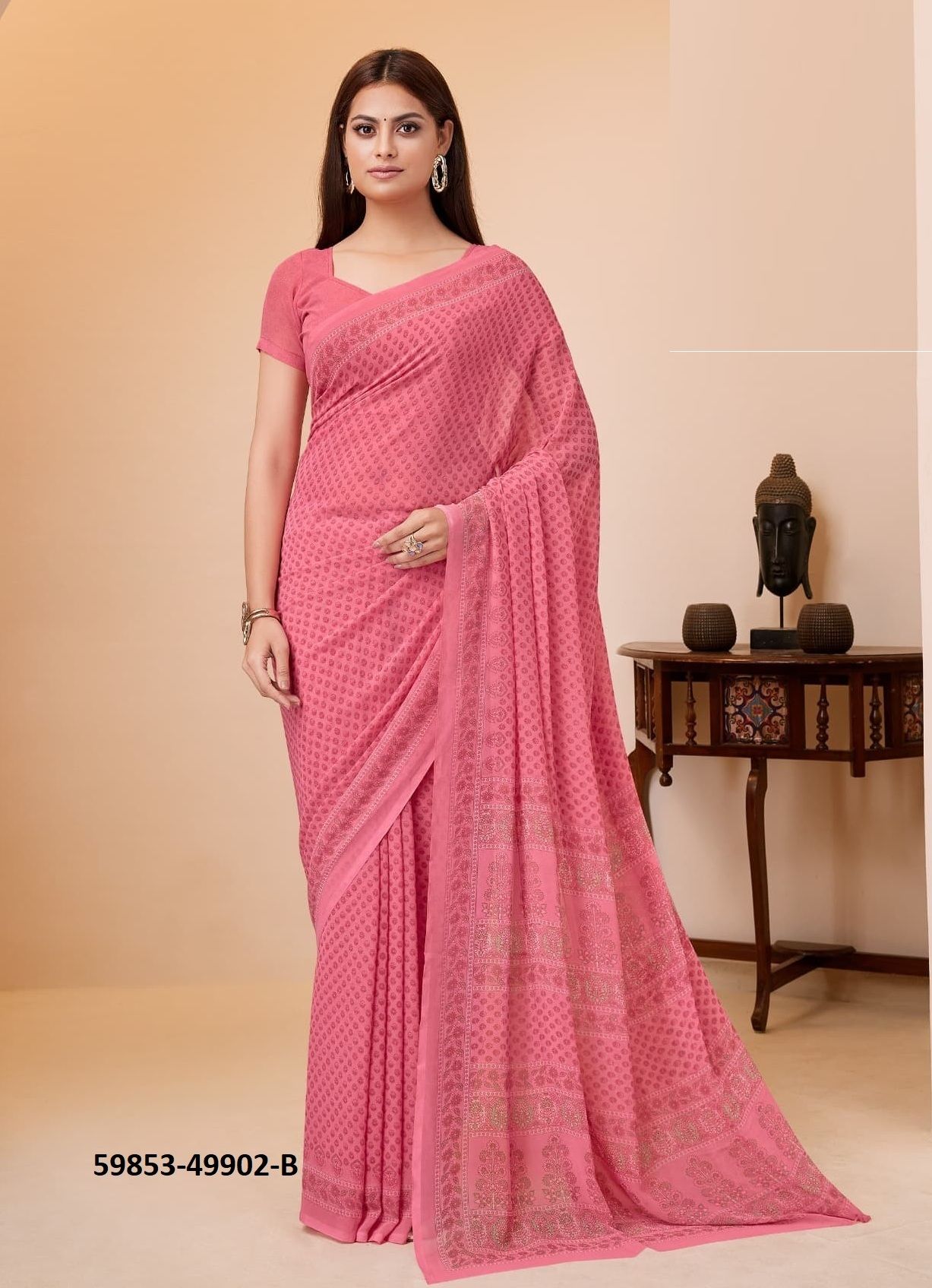 RAAGA GEORGETTE 20 - Catalog # 59853 (Set of 12 Sarees) by Brand RUCHI SAREES