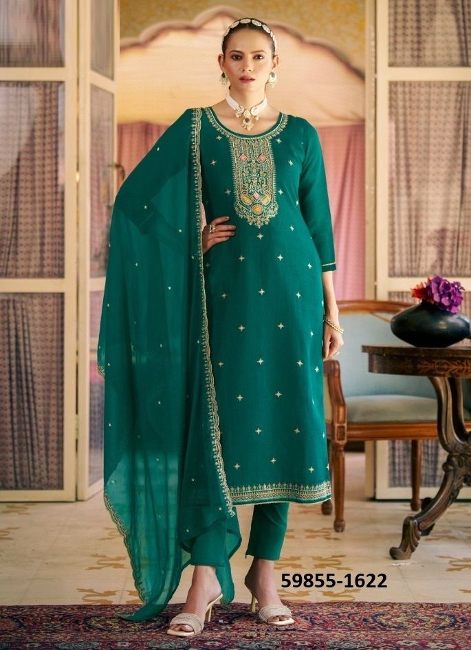 MADIHA - Catalog # 59855 (Set of 4 Readymade Salwar Suits) by Brand FOUR DOTS