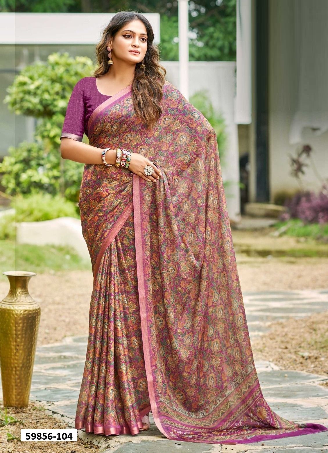 KRITIKA - Catalog # 59856 (Set of 8 Sarees) by Brand KASHVI CREATIONS