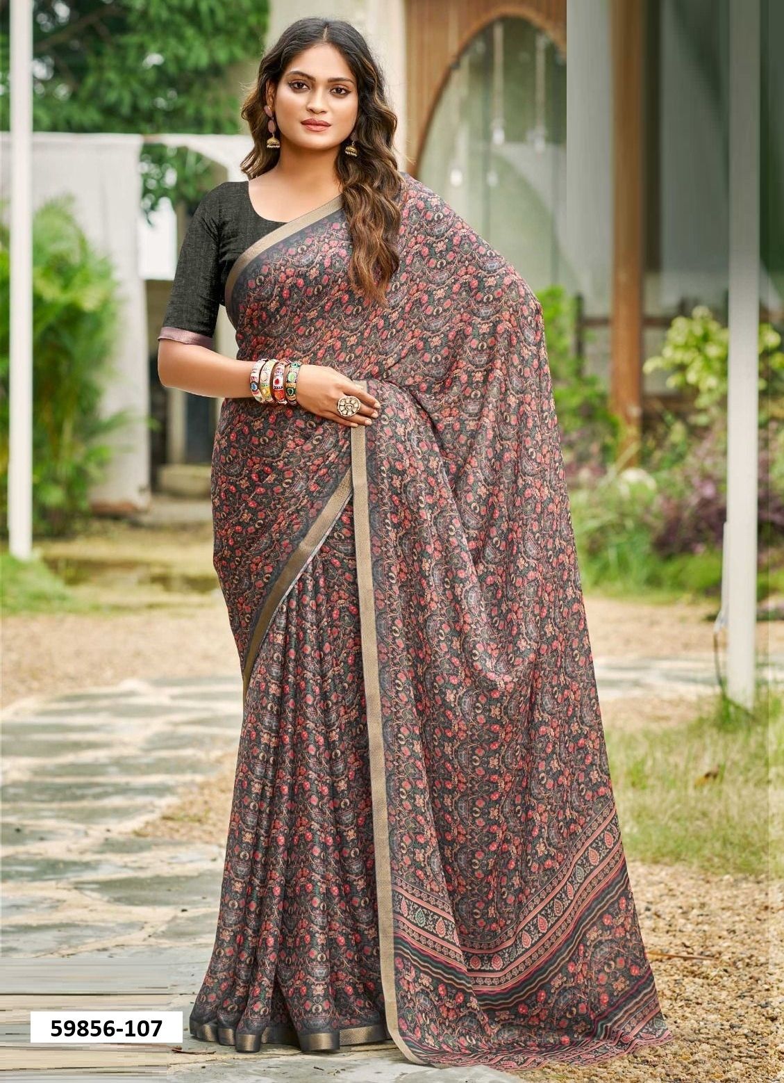KRITIKA - Catalog # 59856 (Set of 8 Sarees) by Brand KASHVI CREATIONS