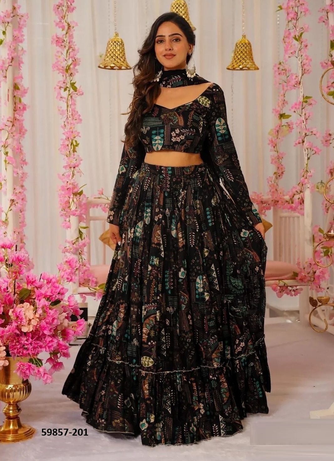 VALLARI 2 - Catalog # 59857 (Set of 4 Readymade Lehengas) by Brand MEHERIYA VALLARI 2 - Catalog # 59857 (Set of 4 Readymade Lehengas) by Brand MEHERIYA