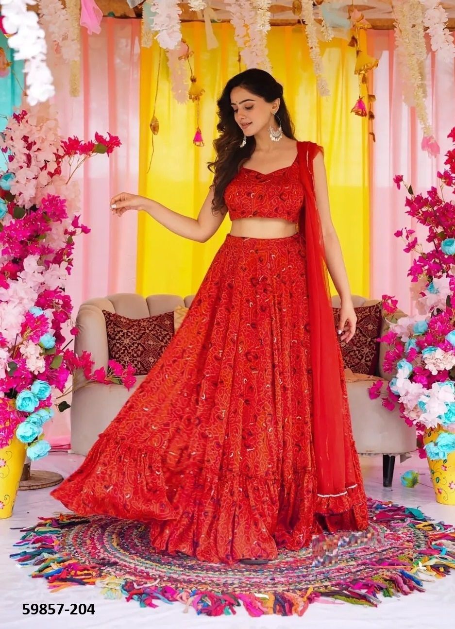 VALLARI 2 - Catalog # 59857 (Set of 4 Readymade Lehengas) by Brand MEHERIYA VALLARI 2 - Catalog # 59857 (Set of 4 Readymade Lehengas) by Brand MEHERIYA