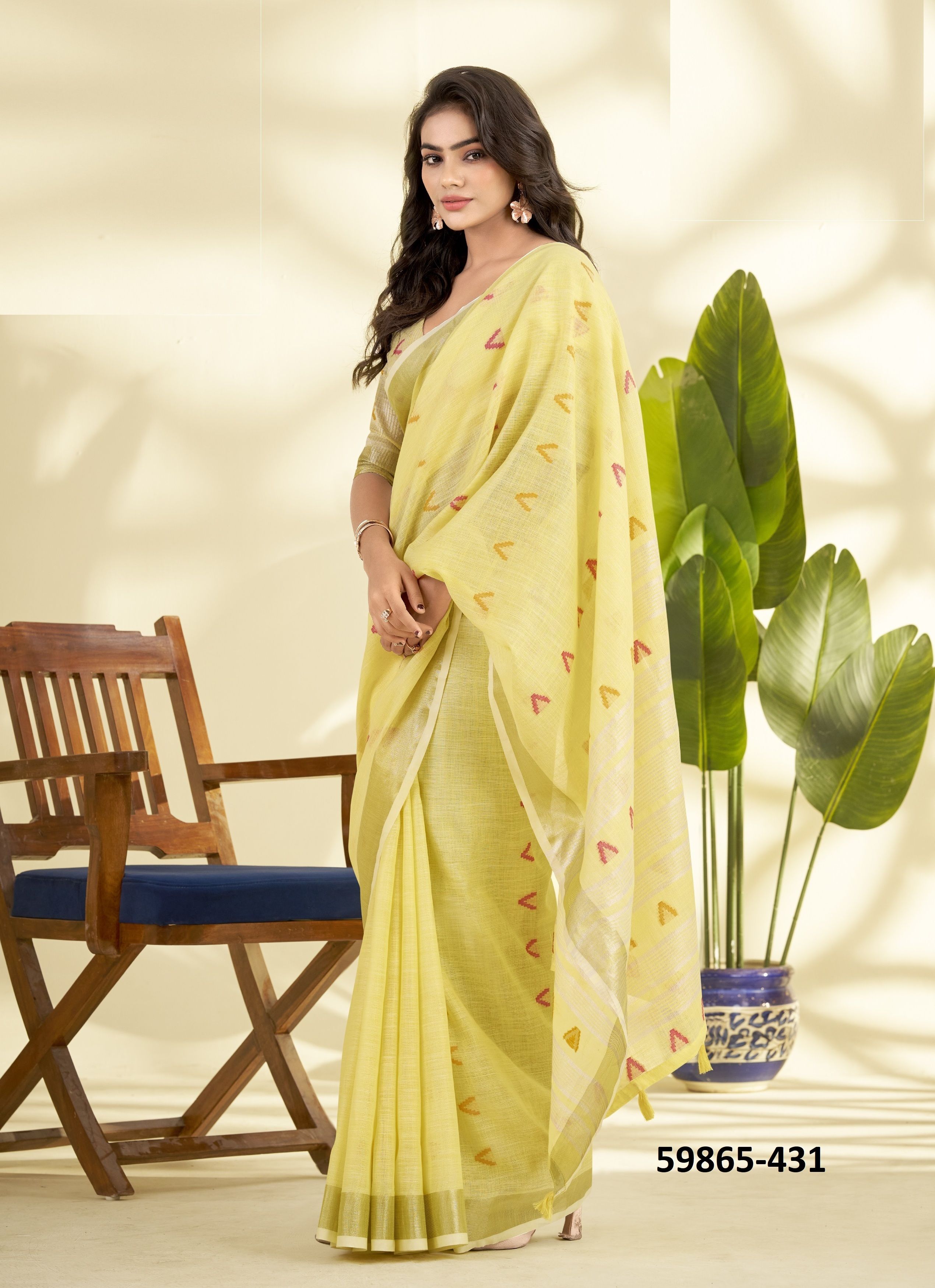 ARROW SILK - Catalog # 59865 (Set of 6 Sarees) by Brand MEHERIYA