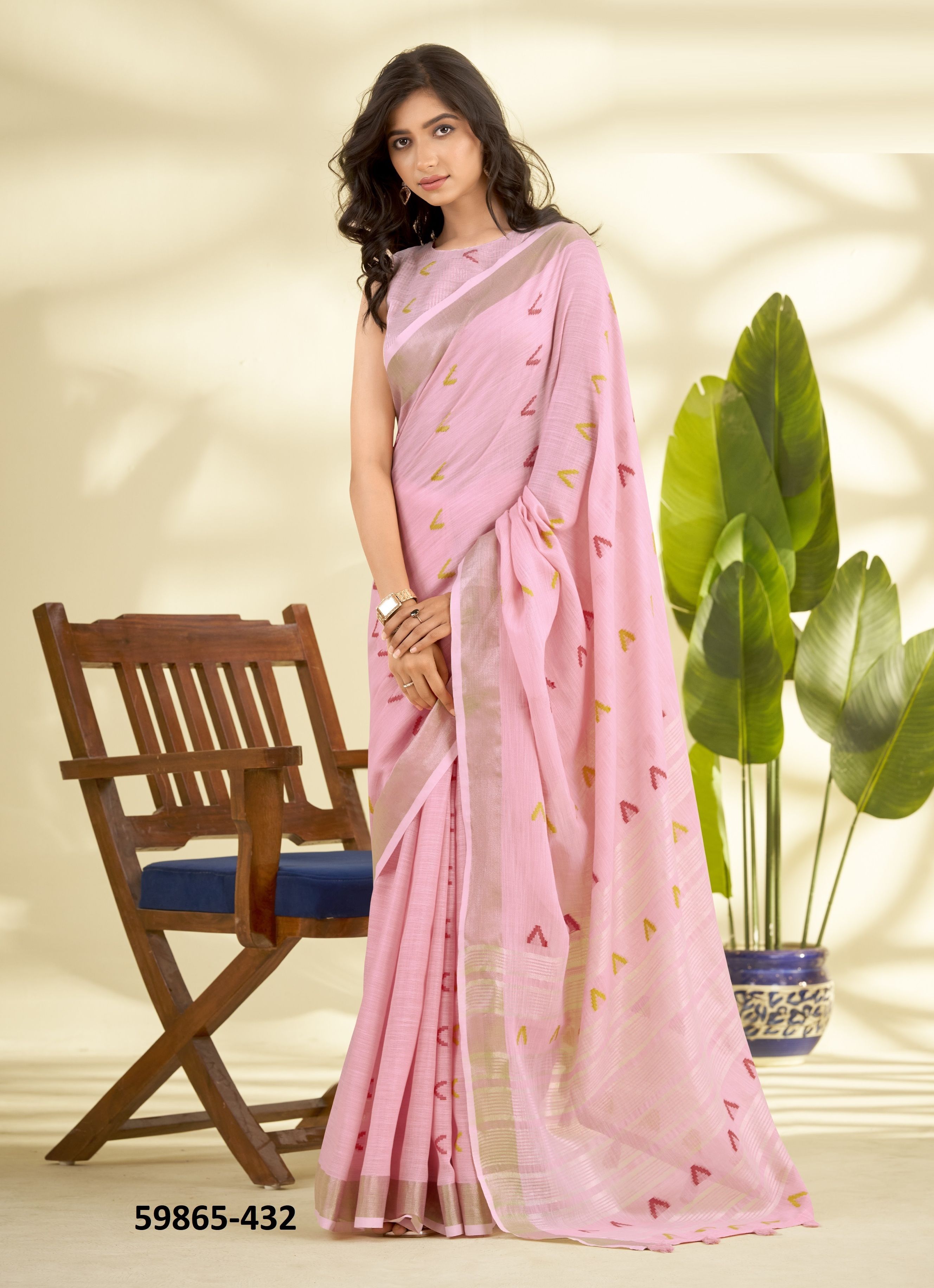 ARROW SILK - Catalog # 59865 (Set of 6 Sarees) by Brand MEHERIYA