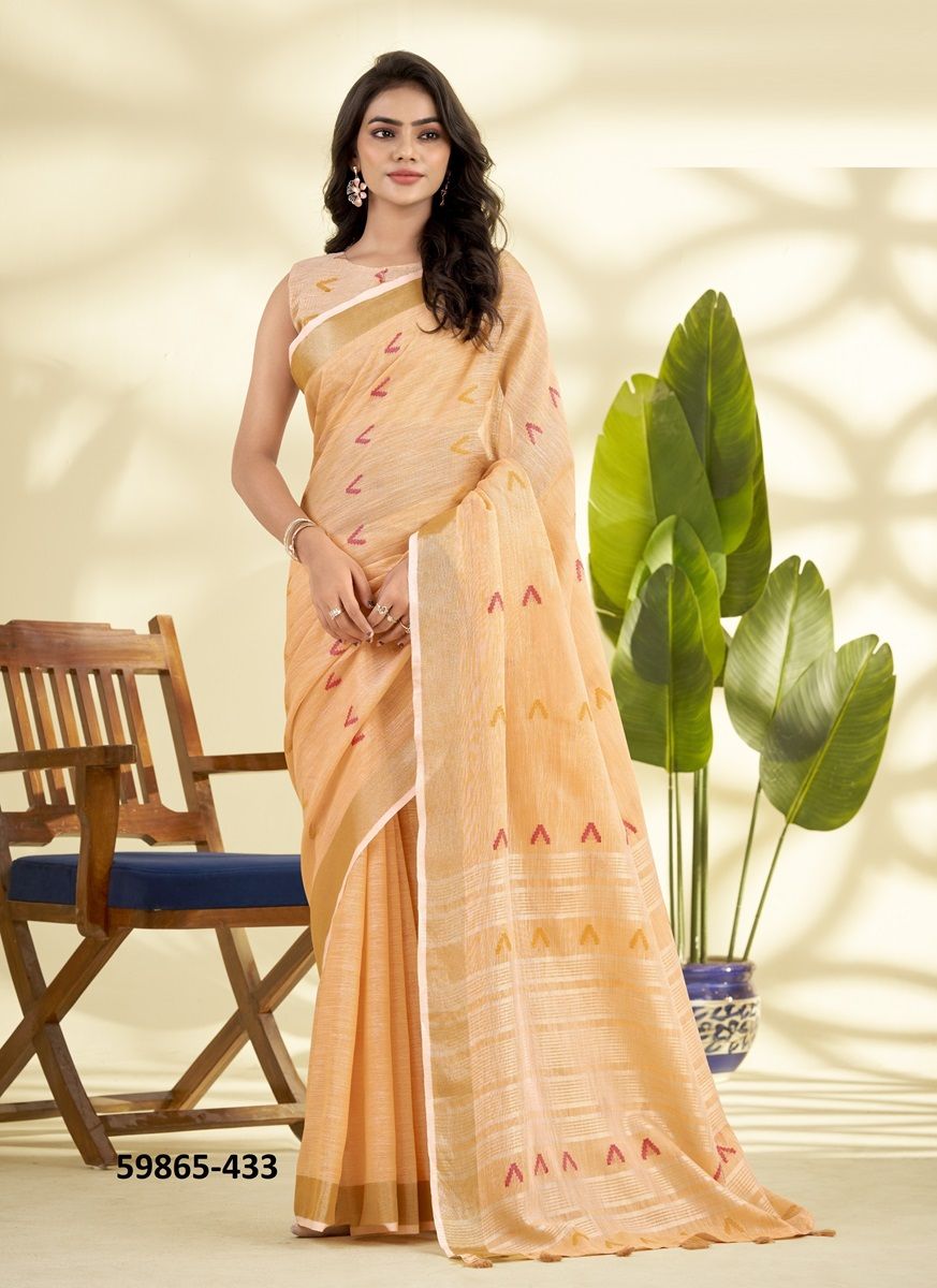 ARROW SILK - Catalog # 59865 (Set of 6 Sarees) by Brand MEHERIYA