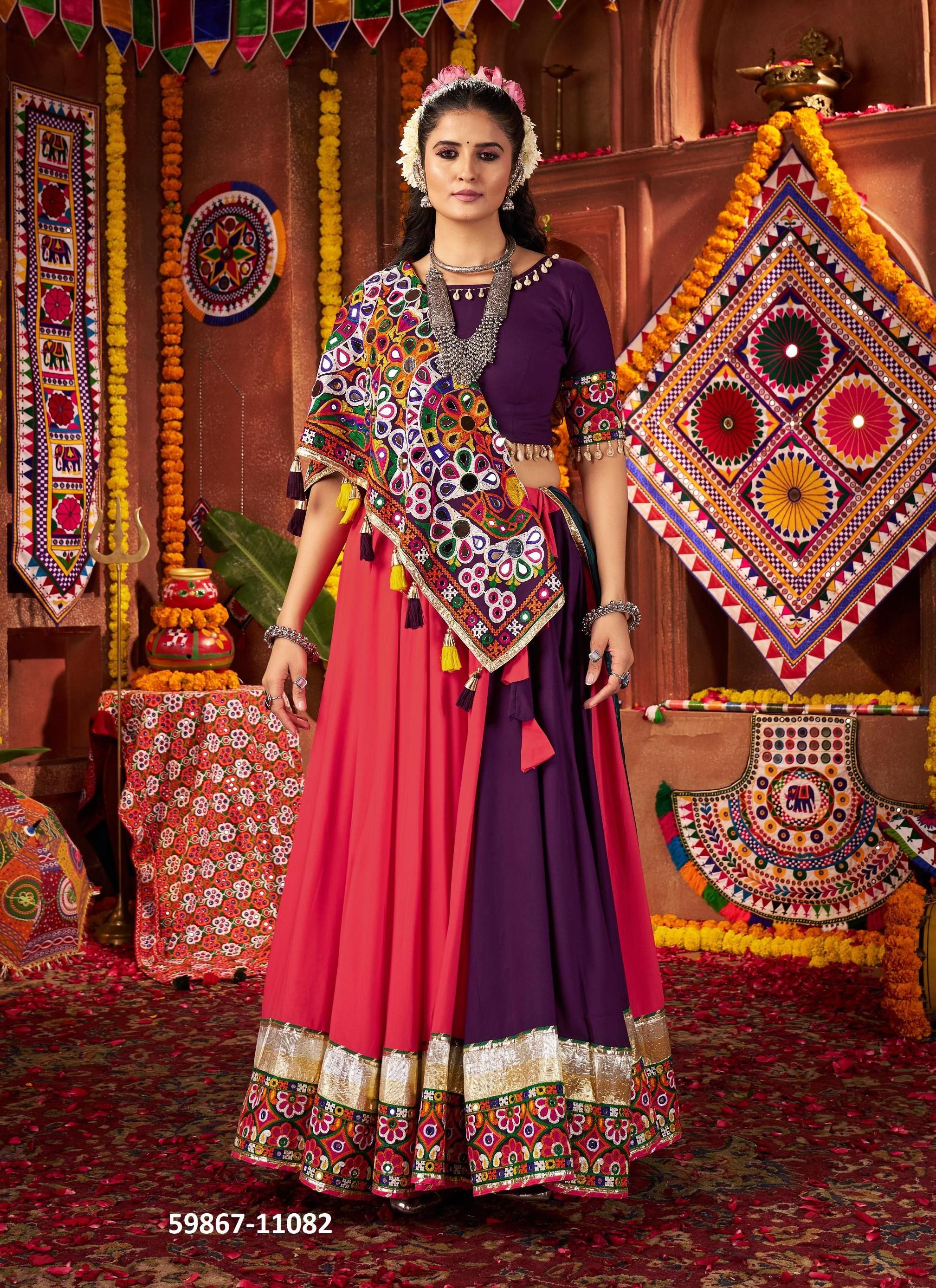 RAAS 27 - Catalog # 59867 (Set of 7 Readymade Lehengas) by Brand DESI MUSE