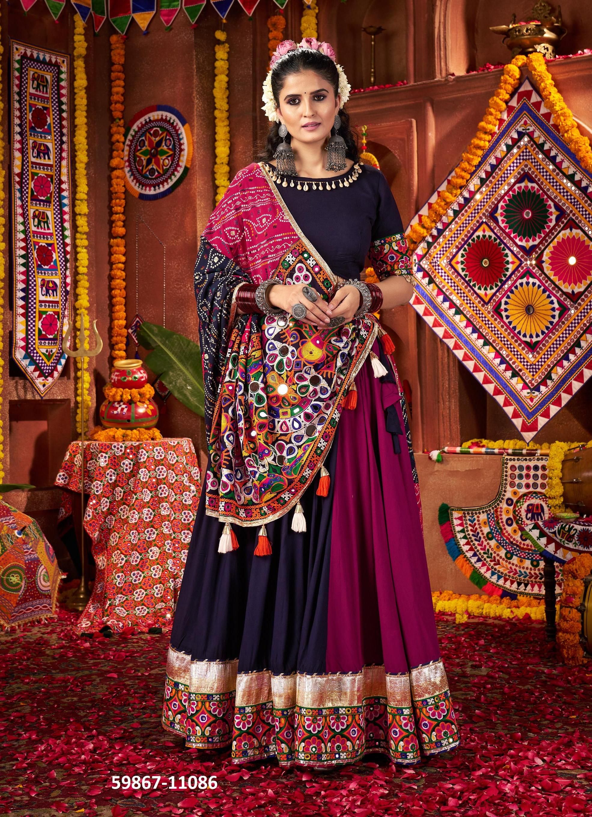 RAAS 27 - Catalog # 59867 (Set of 7 Readymade Lehengas) by Brand DESI MUSE