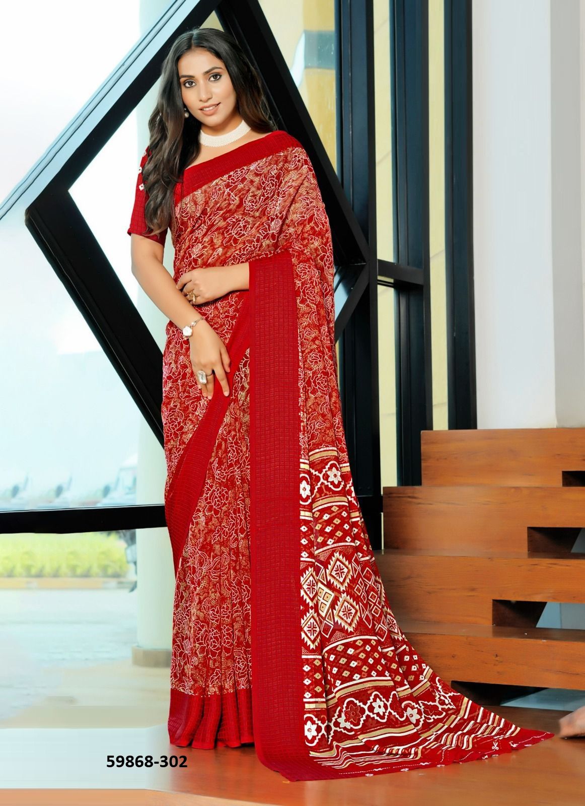 AASTHA 3 - Catalog # 59868 (Set of 8 Sarees) by Brand KASHVI CREATIONS