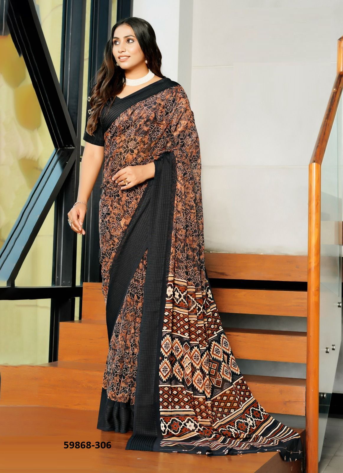 AASTHA 3 - Catalog # 59868 (Set of 8 Sarees) by Brand KASHVI CREATIONS