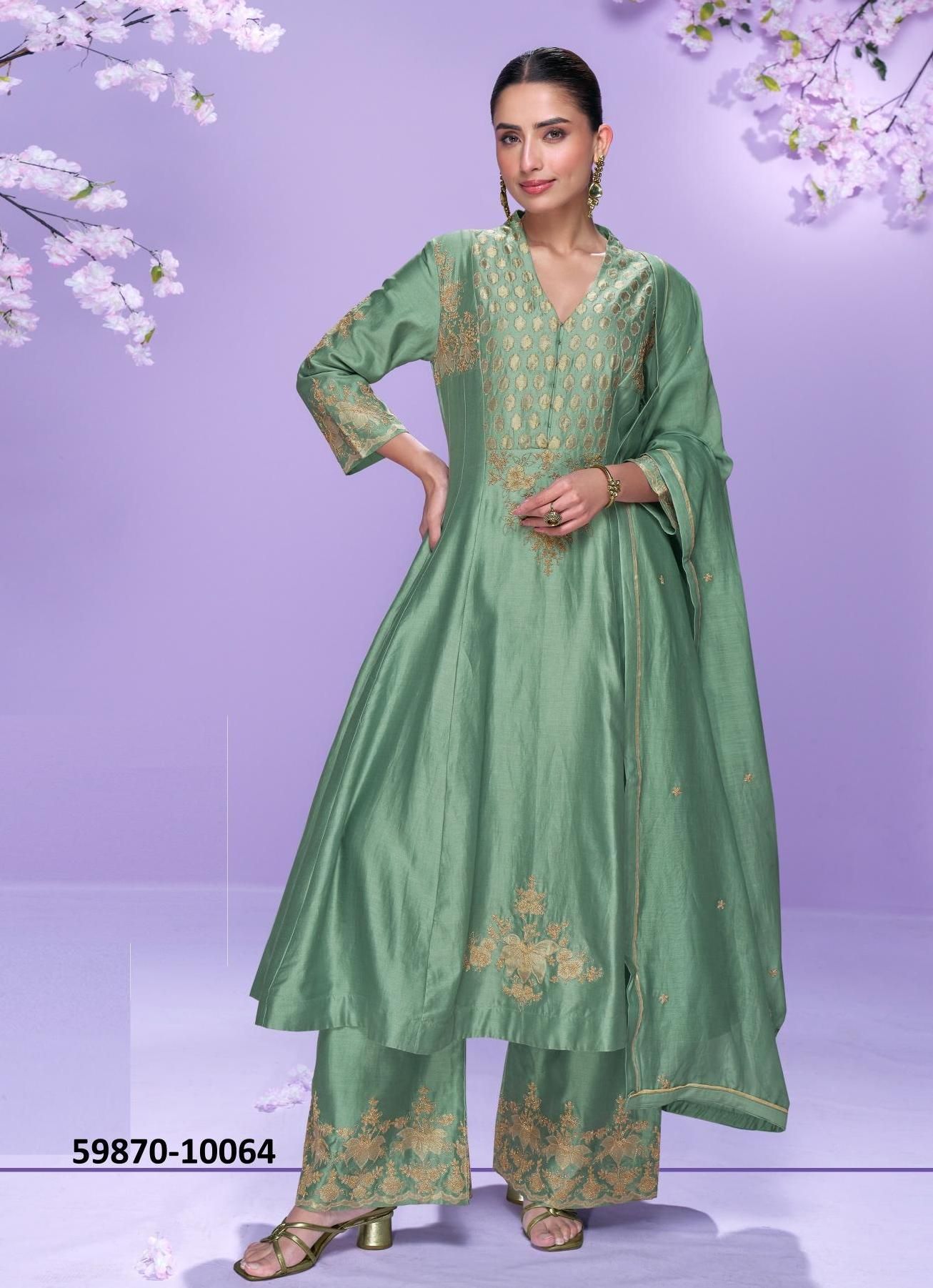 MAUSAM - Catalog # 59870 (Set of 3 Readymade Salwar Suits) by Brand SAYURI DESIGNER
