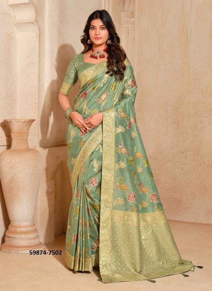 ANAARA 7501-7508 - Catalog # 59874 (Set of 8 Sarees) by Brand TATHASTU