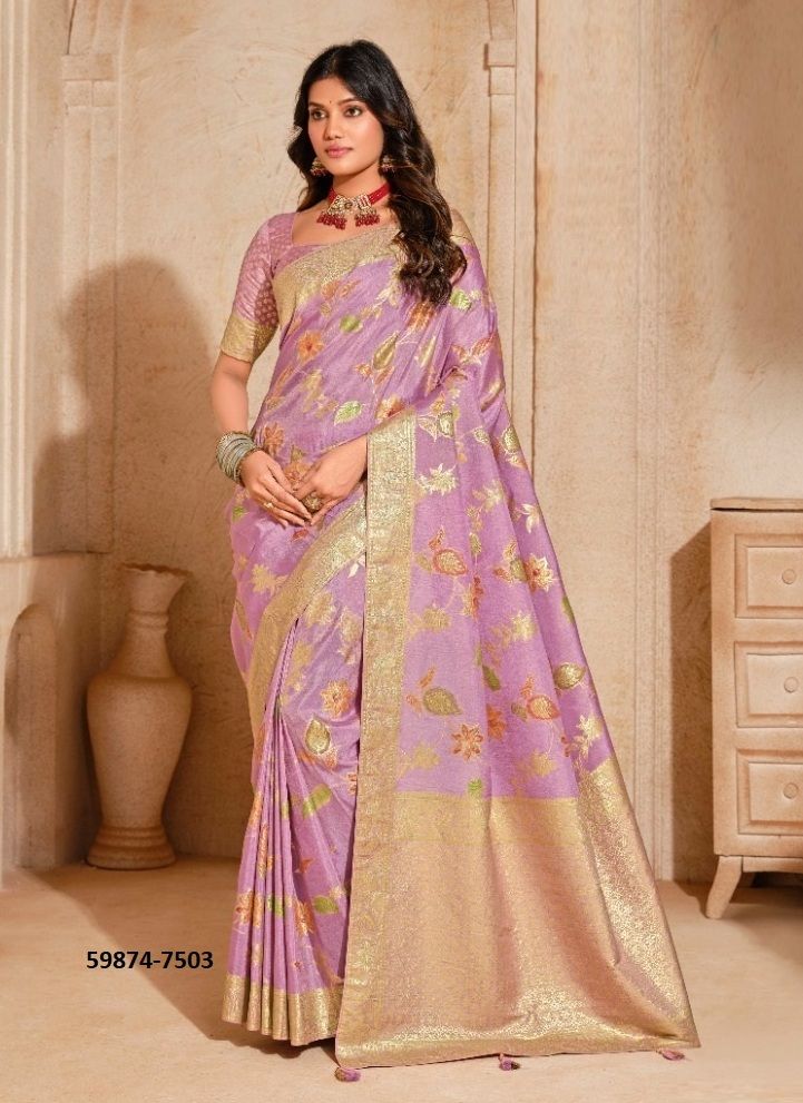 ANAARA 7501-7508 - Catalog # 59874 (Set of 8 Sarees) by Brand TATHASTU