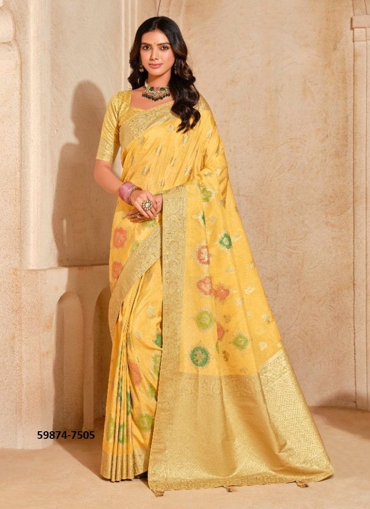 ANAARA 7501-7508 - Catalog # 59874 (Set of 8 Sarees) by Brand TATHASTU