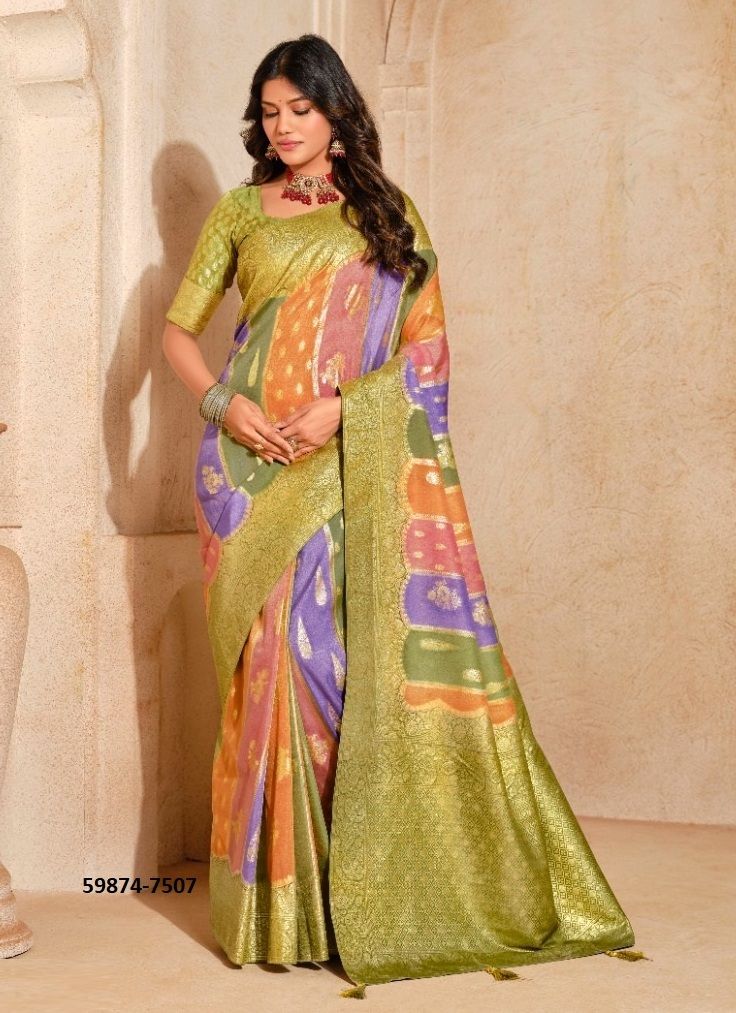 ANAARA 7501-7508 - Catalog # 59874 (Set of 8 Sarees) by Brand TATHASTU