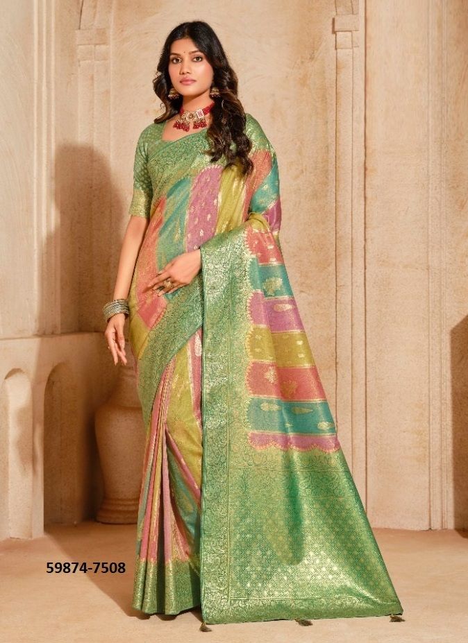 ANAARA 7501-7508 - Catalog # 59874 (Set of 8 Sarees) by Brand TATHASTU