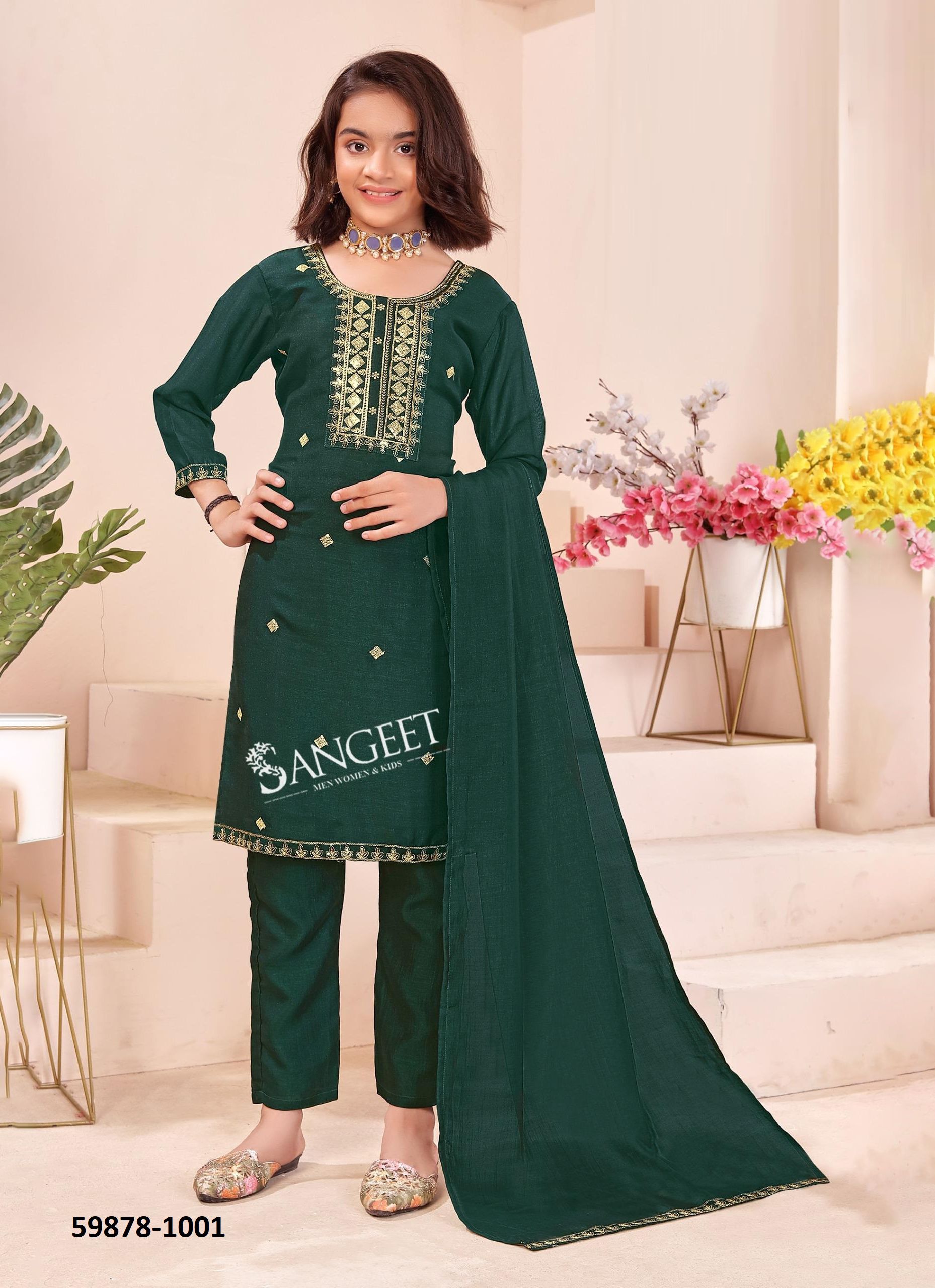HARSHINI 1 - Catalog # 59878 (Set of 6 Readymade Salwar Suits) by Brand SANGEET HARSHINI 1 - Catalog # 59878 (Set of 6 Readymade Salwar Suits) by Brand SANGEET