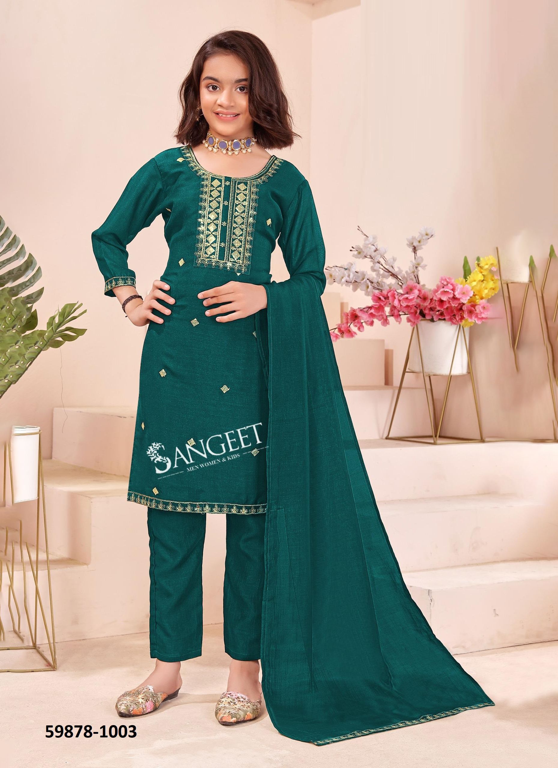 HARSHINI 1 - Catalog # 59878 (Set of 6 Readymade Salwar Suits) by Brand SANGEET HARSHINI 1 - Catalog # 59878 (Set of 6 Readymade Salwar Suits) by Brand SANGEET