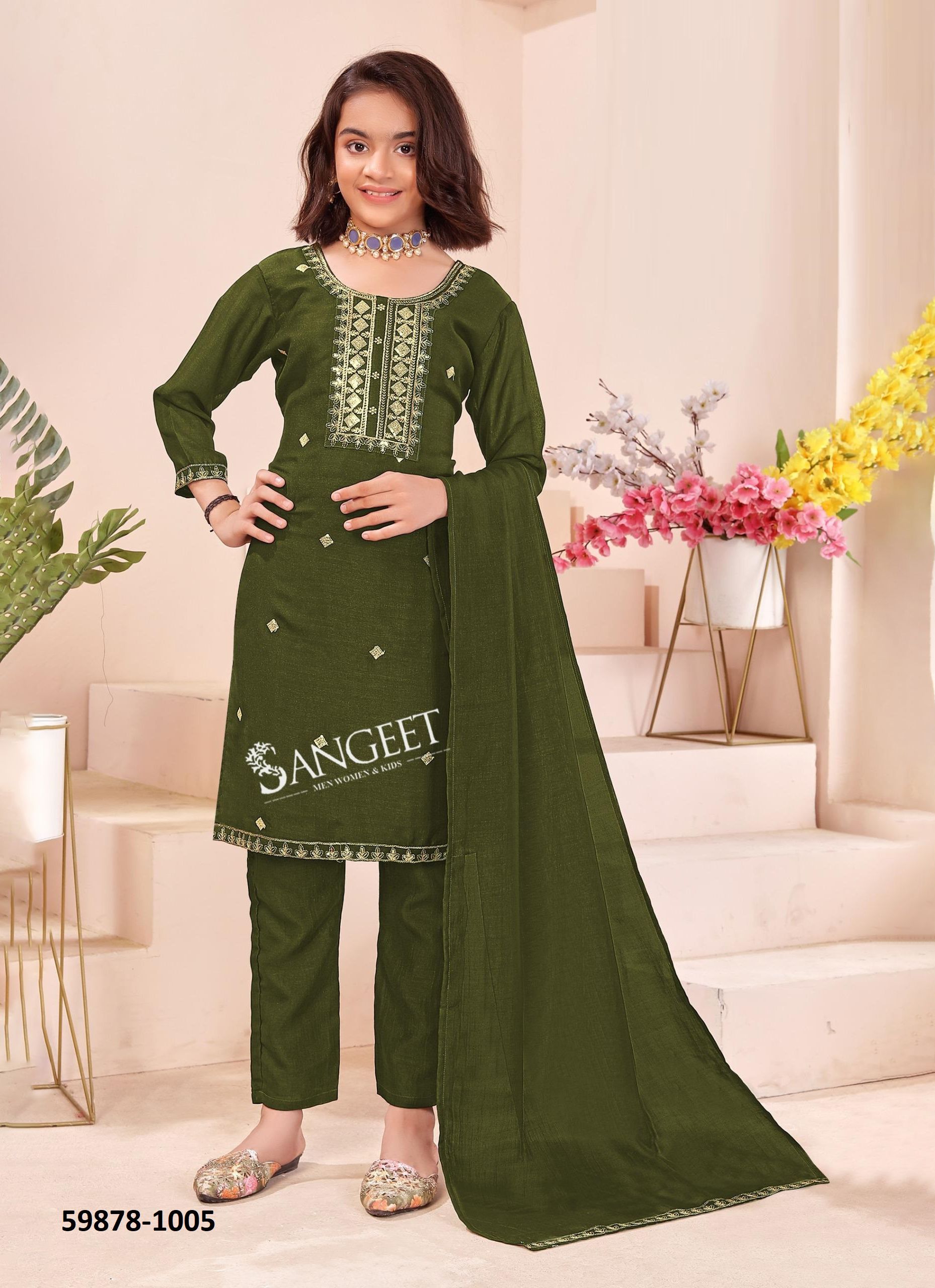 HARSHINI 1 - Catalog # 59878 (Set of 6 Readymade Salwar Suits) by Brand SANGEET HARSHINI 1 - Catalog # 59878 (Set of 6 Readymade Salwar Suits) by Brand SANGEET