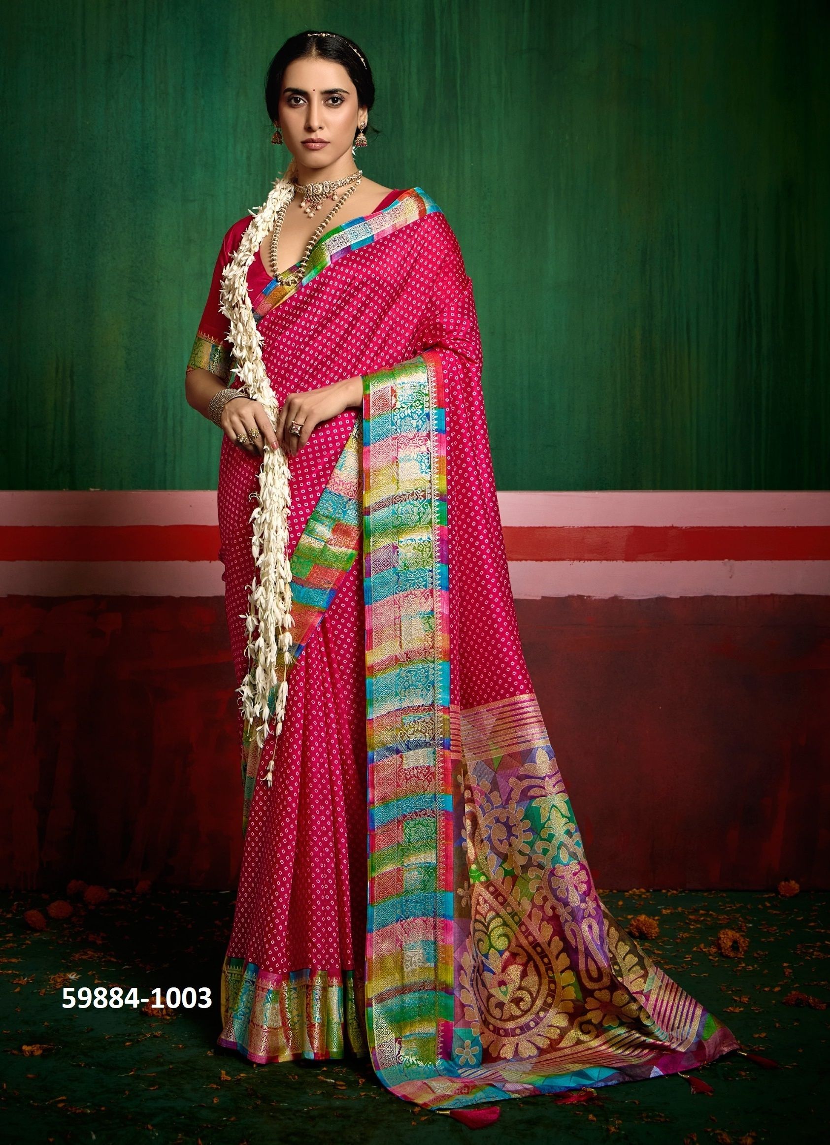 KRIYANSH - Catalog # 59884 (Set of 8 Sarees) by Brand SHUBH SHREE CREATIONS