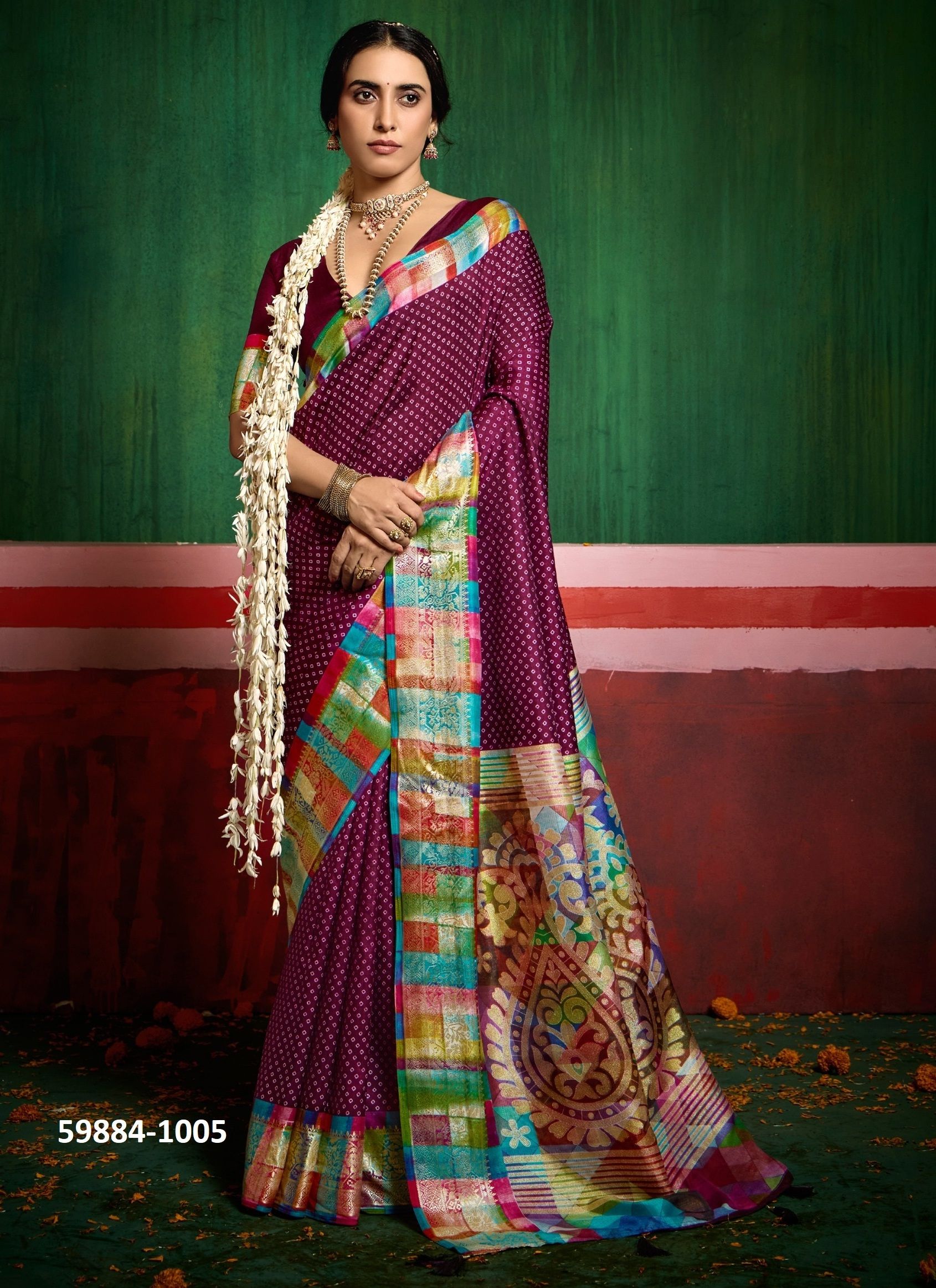 KRIYANSH - Catalog # 59884 (Set of 8 Sarees) by Brand SHUBH SHREE CREATIONS