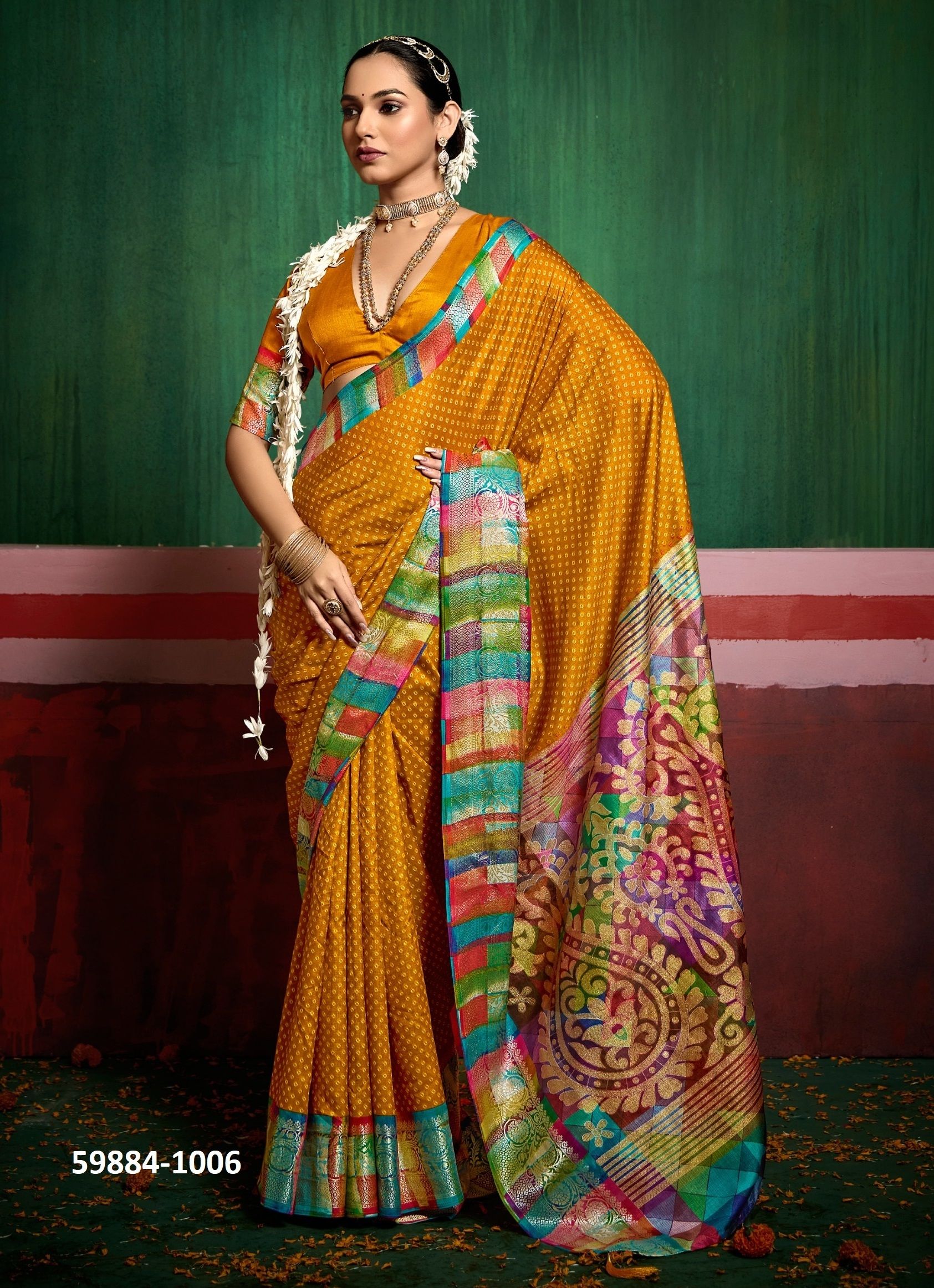 KRIYANSH - Catalog # 59884 (Set of 8 Sarees) by Brand SHUBH SHREE CREATIONS