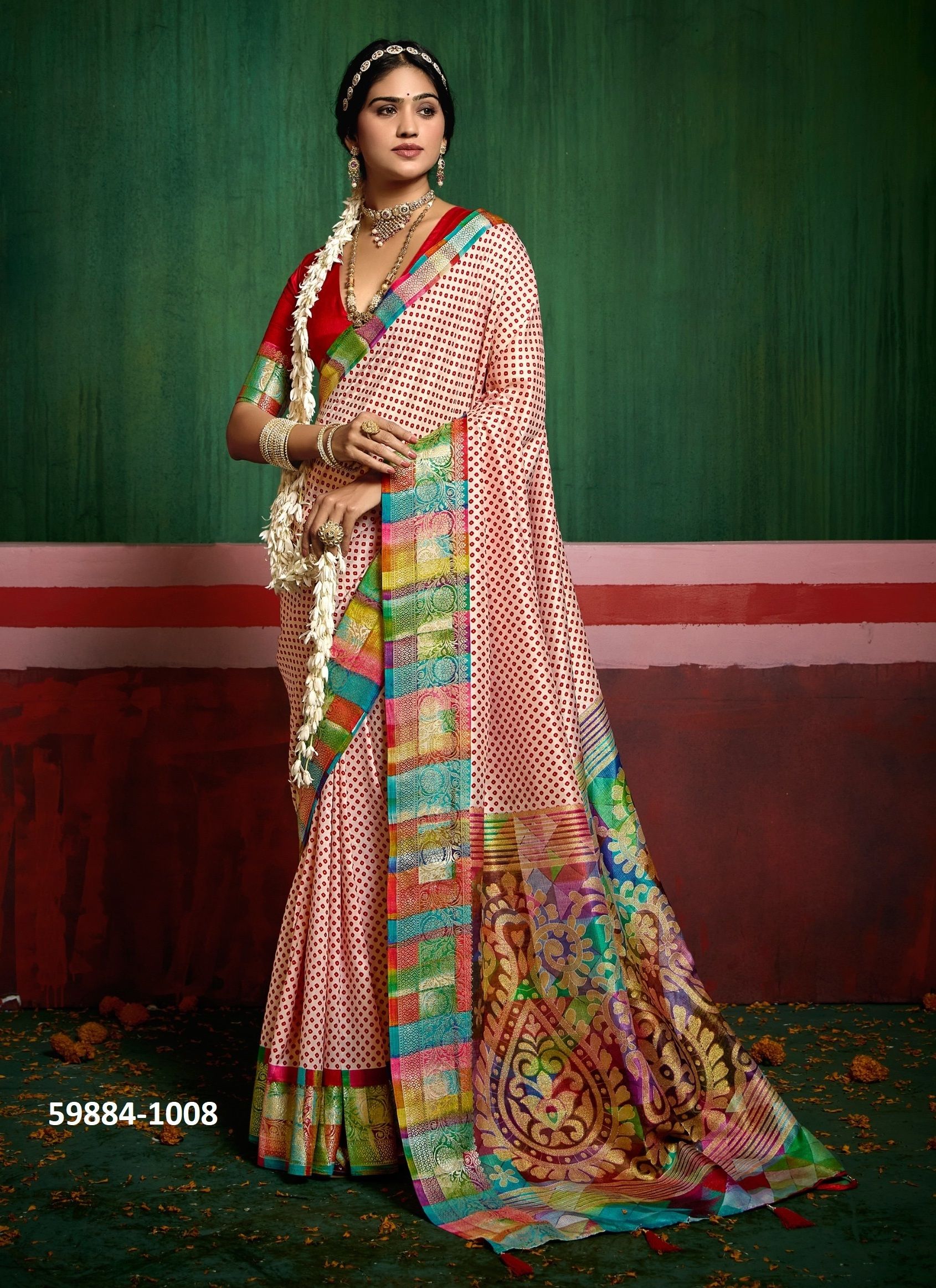 KRIYANSH - Catalog # 59884 (Set of 8 Sarees) by Brand SHUBH SHREE CREATIONS
