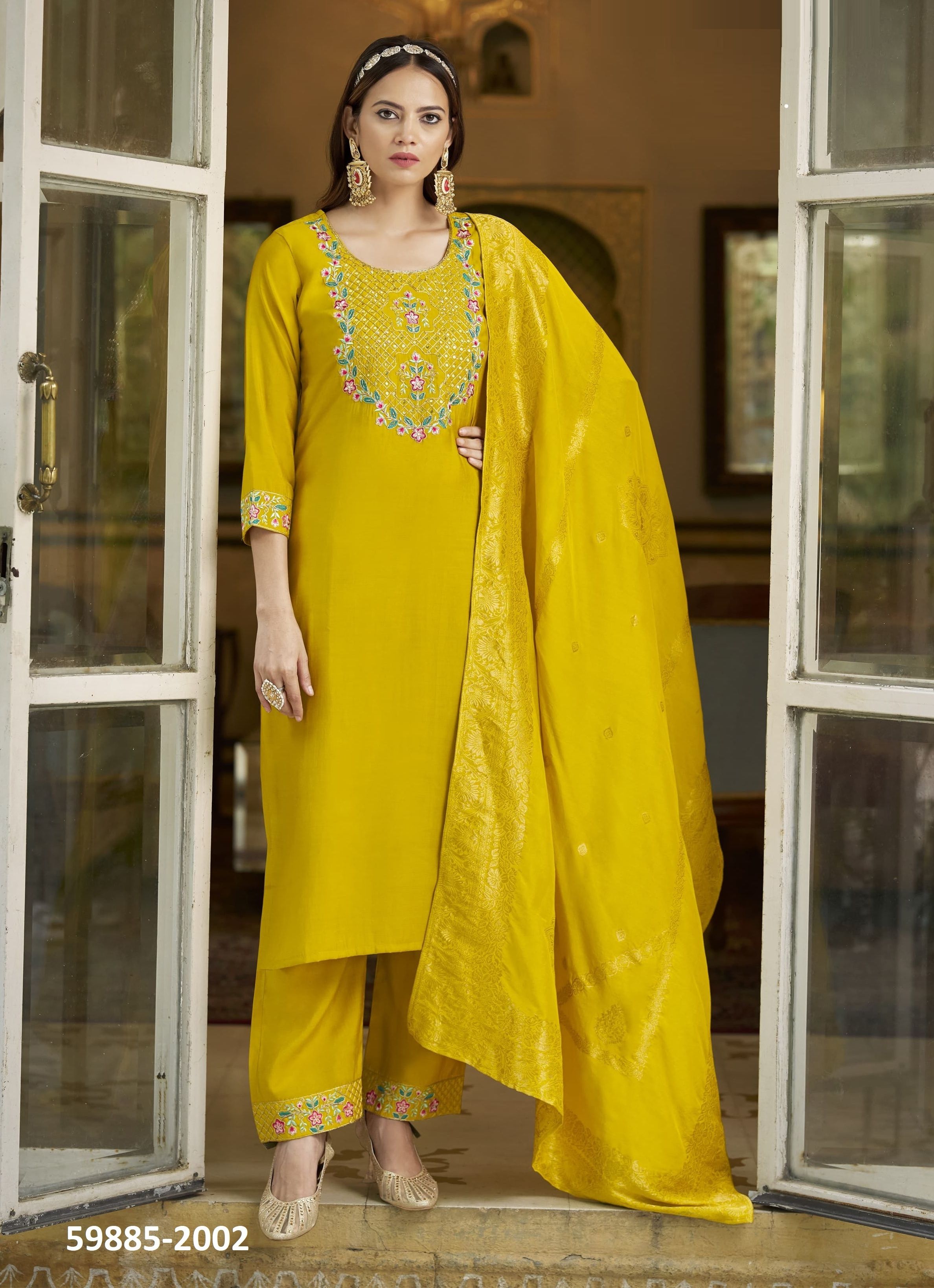 ROSHANI 2 - Catalog # 59885 (Set of 6 Readymade Salwar Suits) by Brand KARISSA