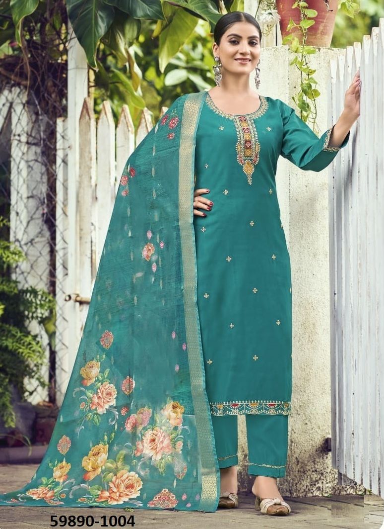 MEHER - Catalog # 59890 (Set of 6 Readymade Salwar Suits) by Brand OSSM MEHER - Catalog # 59890 (Set of 6 Readymade Salwar Suits) by Brand OSSM