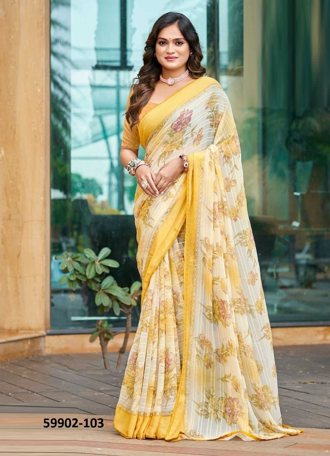RADHA 1 - Catalog # 59902 (Set of 8 Sarees) by Brand KASHVI CREATIONS