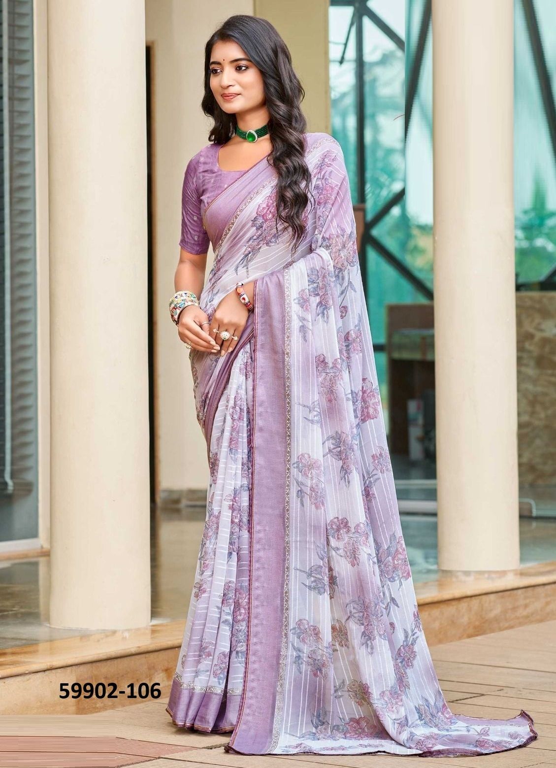 RADHA 1 - Catalog # 59902 (Set of 8 Sarees) by Brand KASHVI CREATIONS