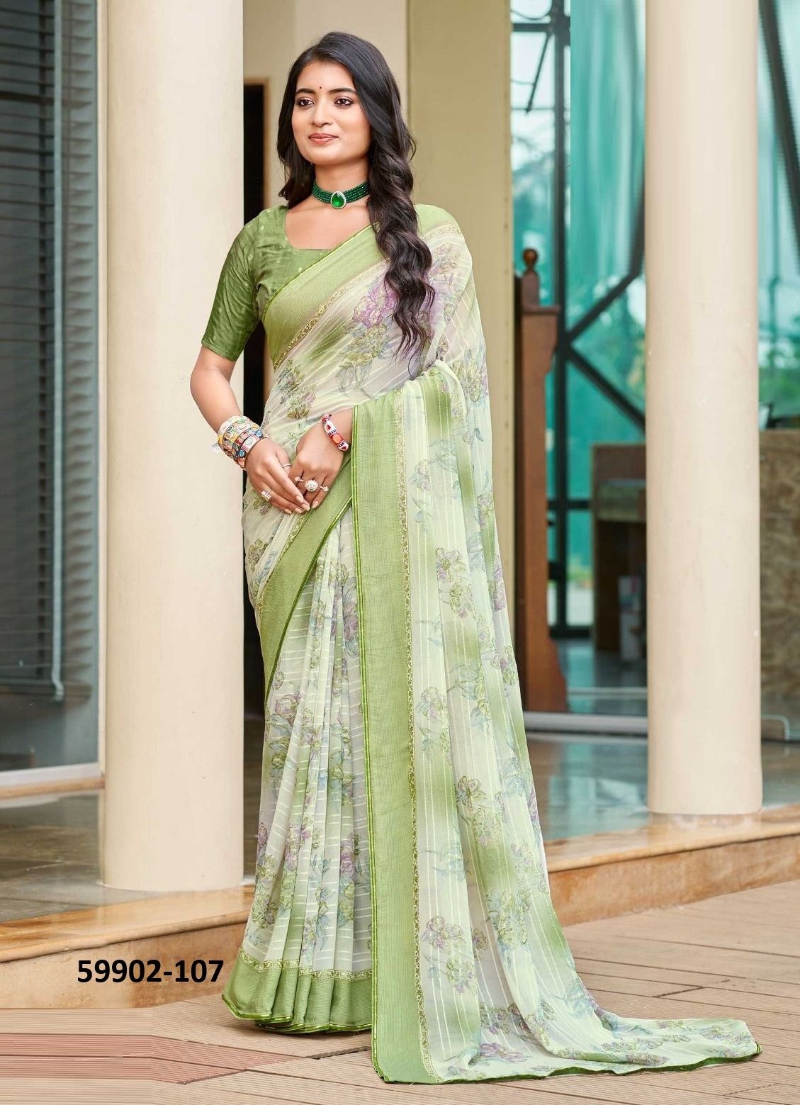 RADHA 1 - Catalog # 59902 (Set of 8 Sarees) by Brand KASHVI CREATIONS