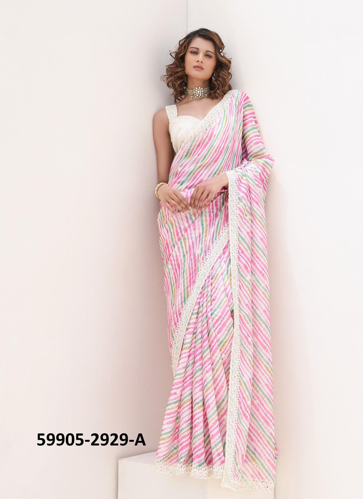 FLORIOUS - Catalog # 59905 (Set of 7 Sarees) by Brand AABHARAN