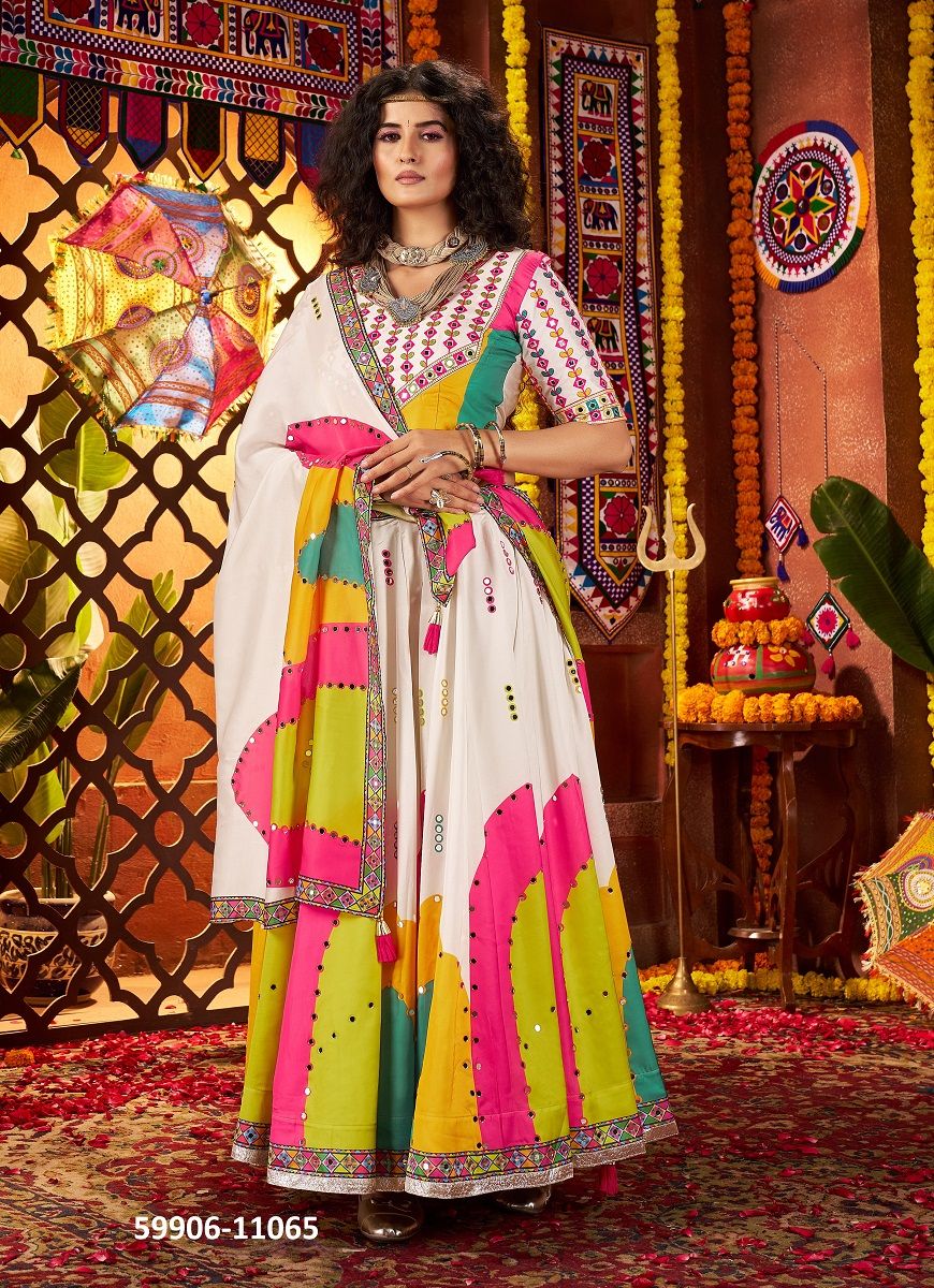 RAAS 25 - Catalog # 59906 (Set of 5 Readymade Lehengas) by Brand MEHERIYA RAAS 25 - Catalog # 59906 (Set of 5 Readymade Lehengas) by Brand MEHERIYA