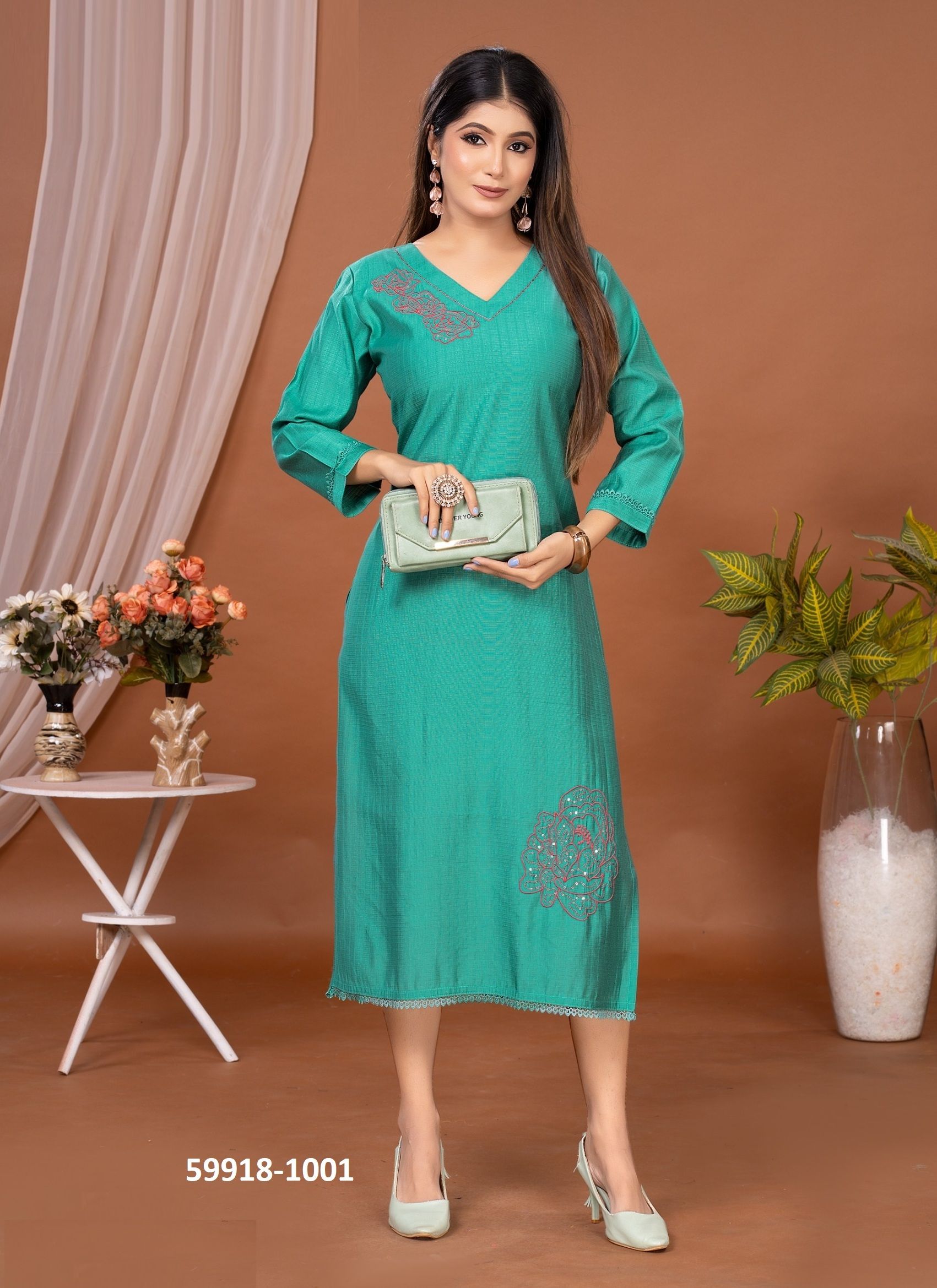 SWIPE - Catalog # 59918 (Set of 6 Readymade Women's Kurtis / Tops) by Brand DEE CEE SWIPE - Catalog # 59918 (Set of 6 Readymade Women's Kurtis / Tops) by Brand DEE CEE