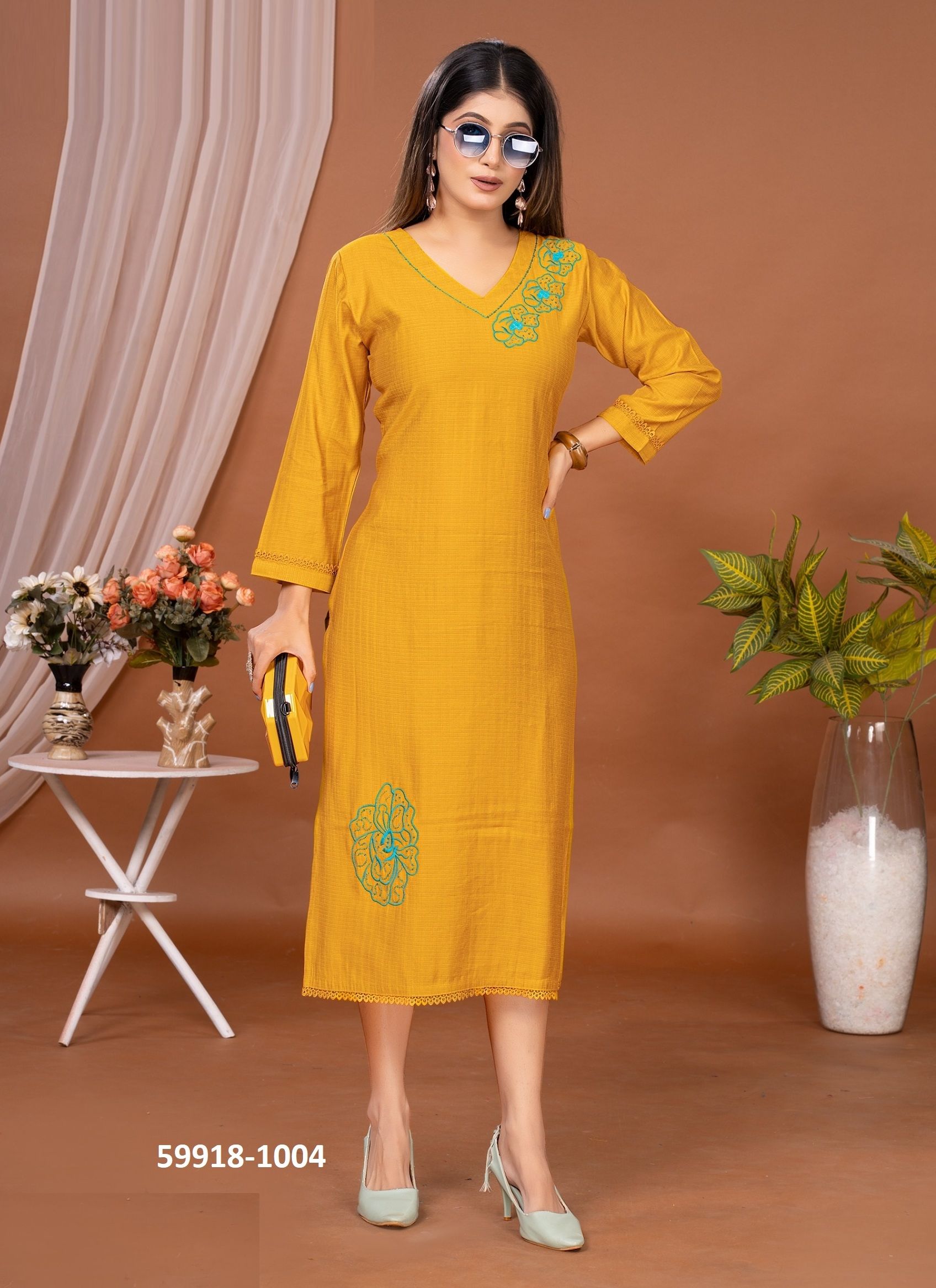 SWIPE - Catalog # 59918 (Set of 6 Readymade Women's Kurtis / Tops) by Brand DEE CEE SWIPE - Catalog # 59918 (Set of 6 Readymade Women's Kurtis / Tops) by Brand DEE CEE