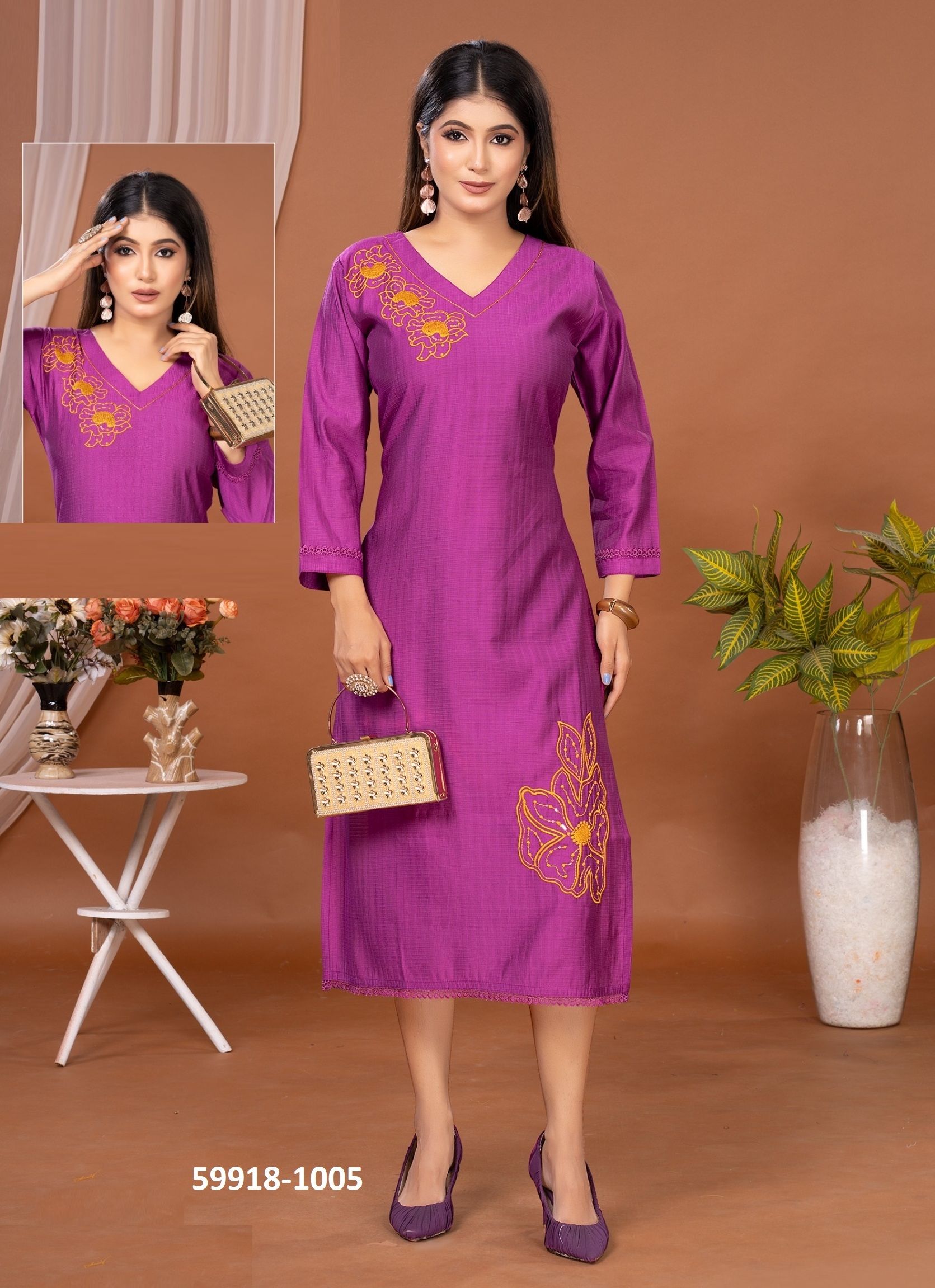 SWIPE - Catalog # 59918 (Set of 6 Readymade Women's Kurtis / Tops) by Brand DEE CEE SWIPE - Catalog # 59918 (Set of 6 Readymade Women's Kurtis / Tops) by Brand DEE CEE
