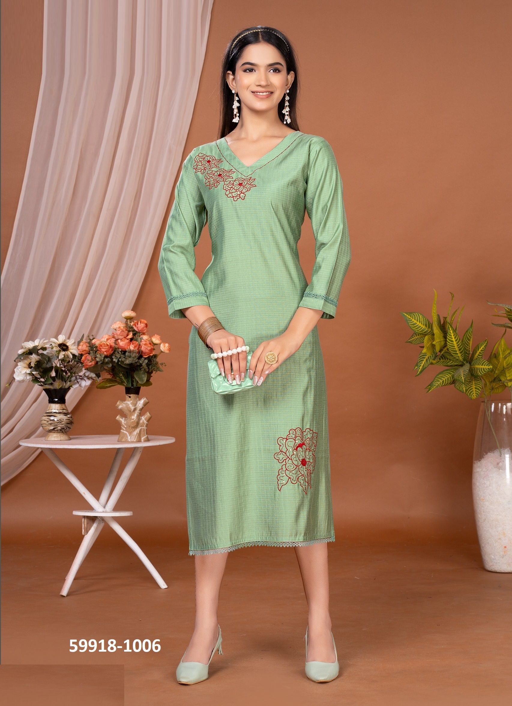 SWIPE - Catalog # 59918 (Set of 6 Readymade Women's Kurtis / Tops) by Brand DEE CEE SWIPE - Catalog # 59918 (Set of 6 Readymade Women's Kurtis / Tops) by Brand DEE CEE