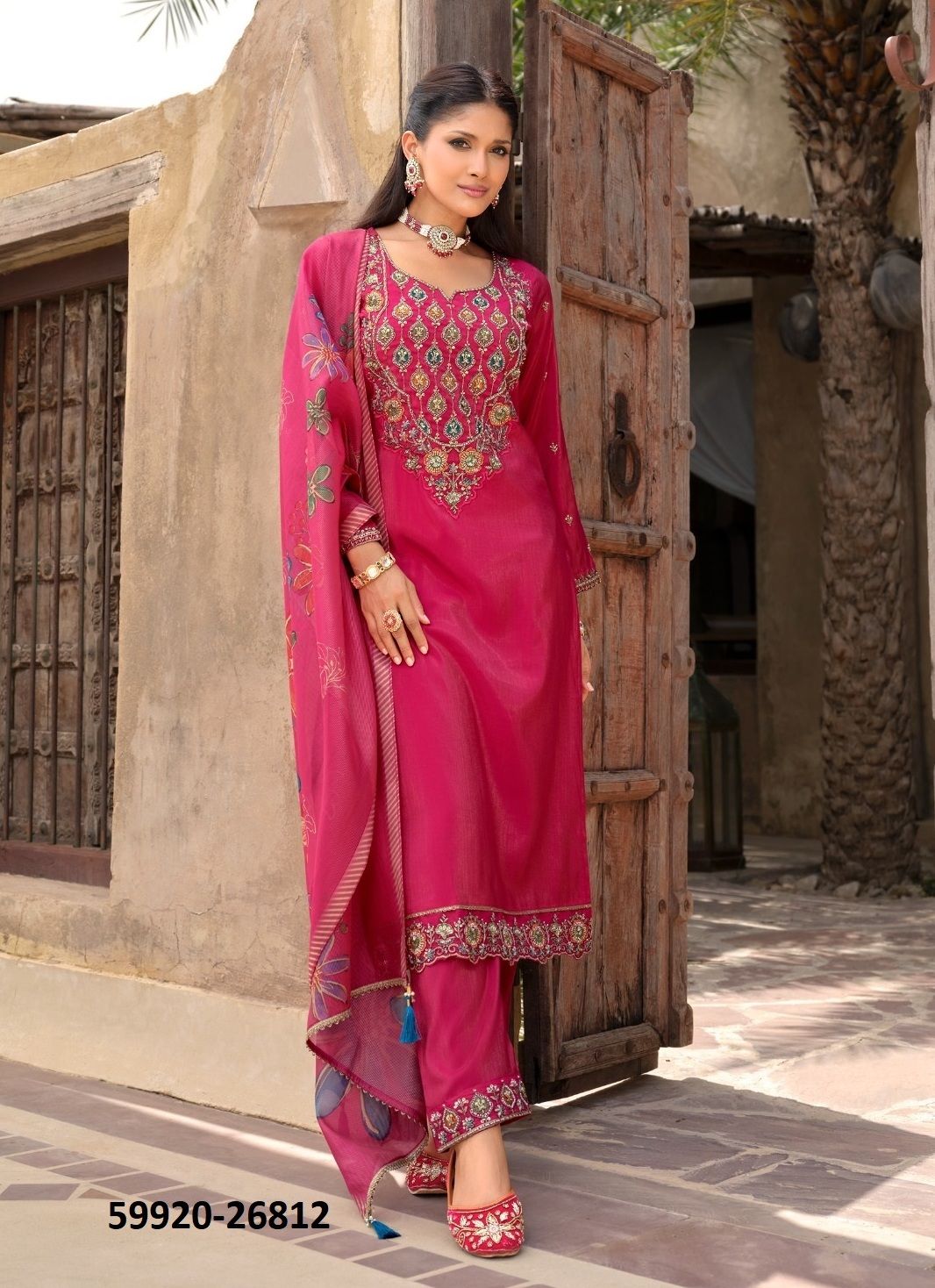 ARIANA - Catalog # 59920 (Set of 4 Readymade Salwar Suits) by Brand LILY & LALI