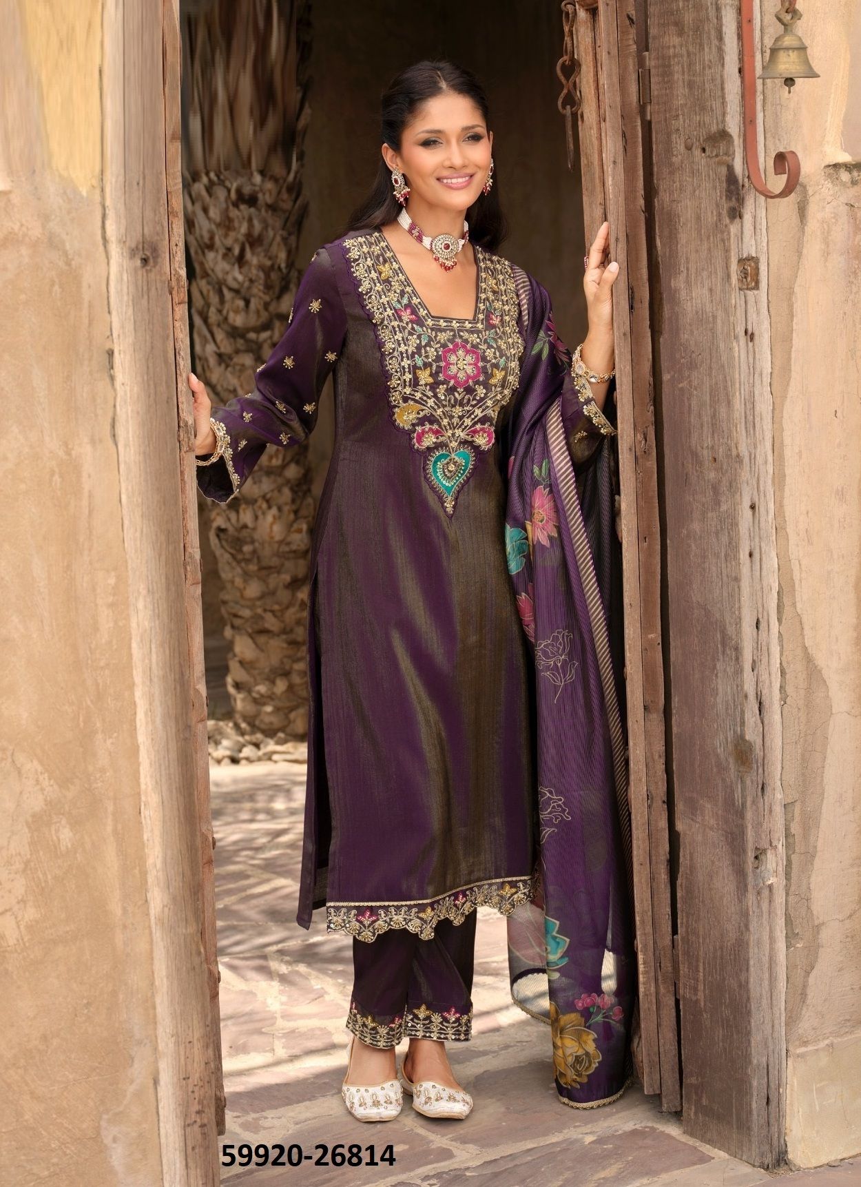 ARIANA - Catalog # 59920 (Set of 4 Readymade Salwar Suits) by Brand LILY & LALI