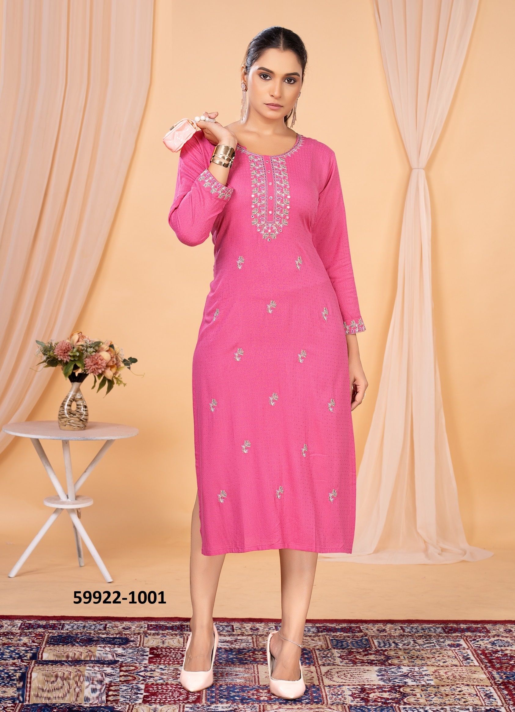 RIVAZ - Catalog # 59922 (Set of 6 Readymade Women's Kurtis / Tops) by Brand DEE CEE RIVAZ - Catalog # 59922 (Set of 6 Readymade Women's Kurtis / Tops) by Brand DEE CEE