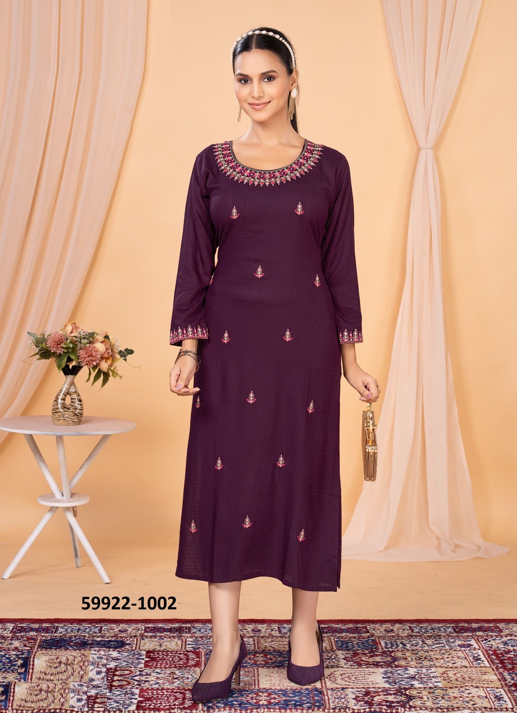 RIVAZ - Catalog # 59922 (Set of 6 Readymade Women's Kurtis / Tops) by Brand DEE CEE RIVAZ - Catalog # 59922 (Set of 6 Readymade Women's Kurtis / Tops) by Brand DEE CEE