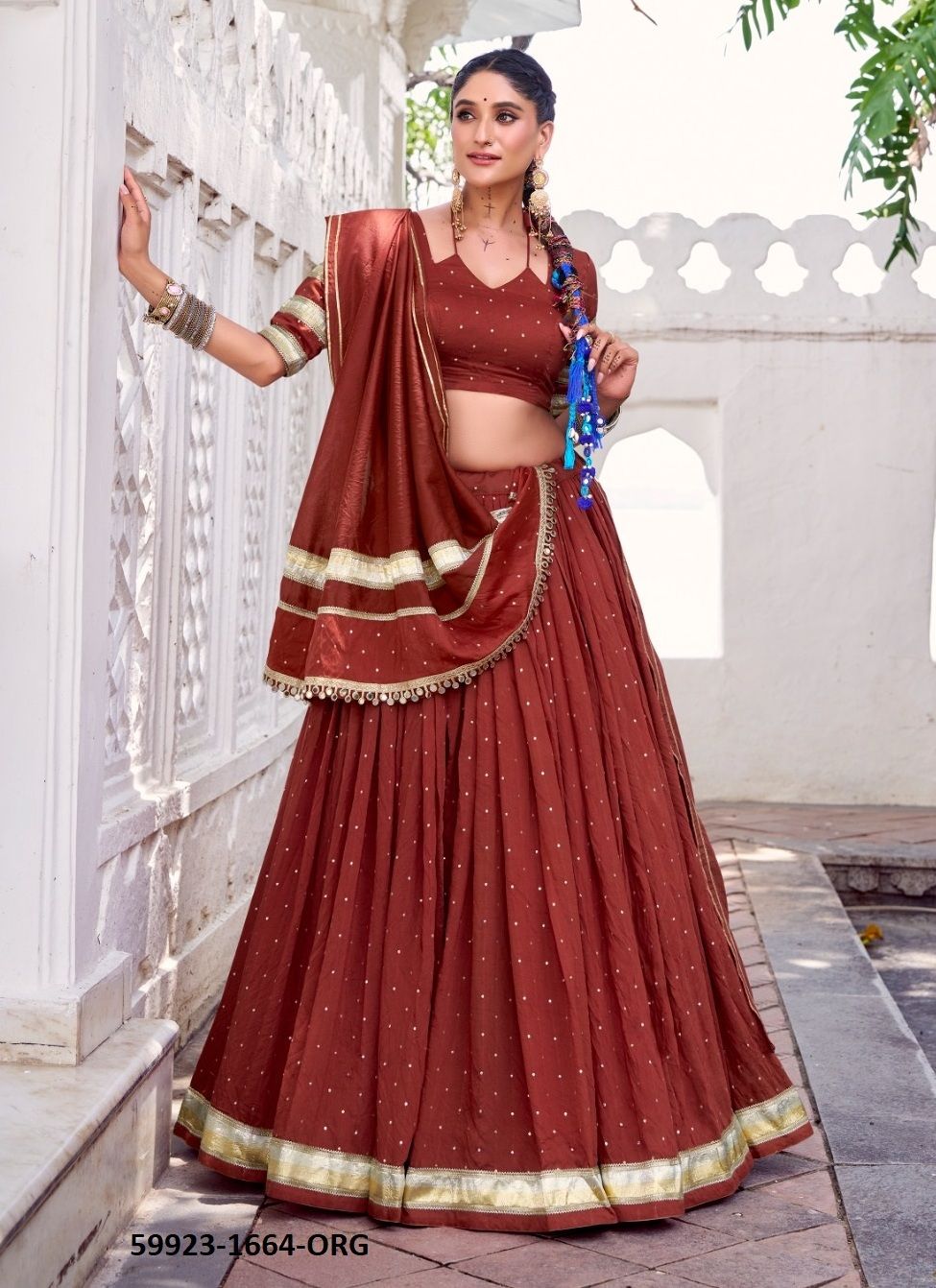 SAKHI - Catalog # 59923 (Set of 4 Readymade Lehengas) by Brand DESI MUSE