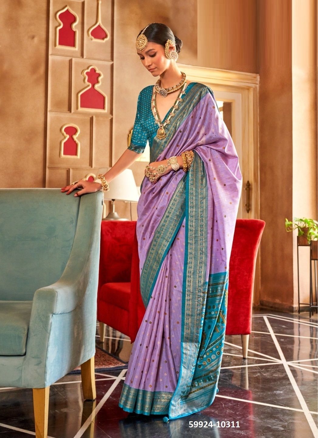 HAST PATOLA - Catalog # 59924 (Set of 9 Sarees) by Brand KRESHVA