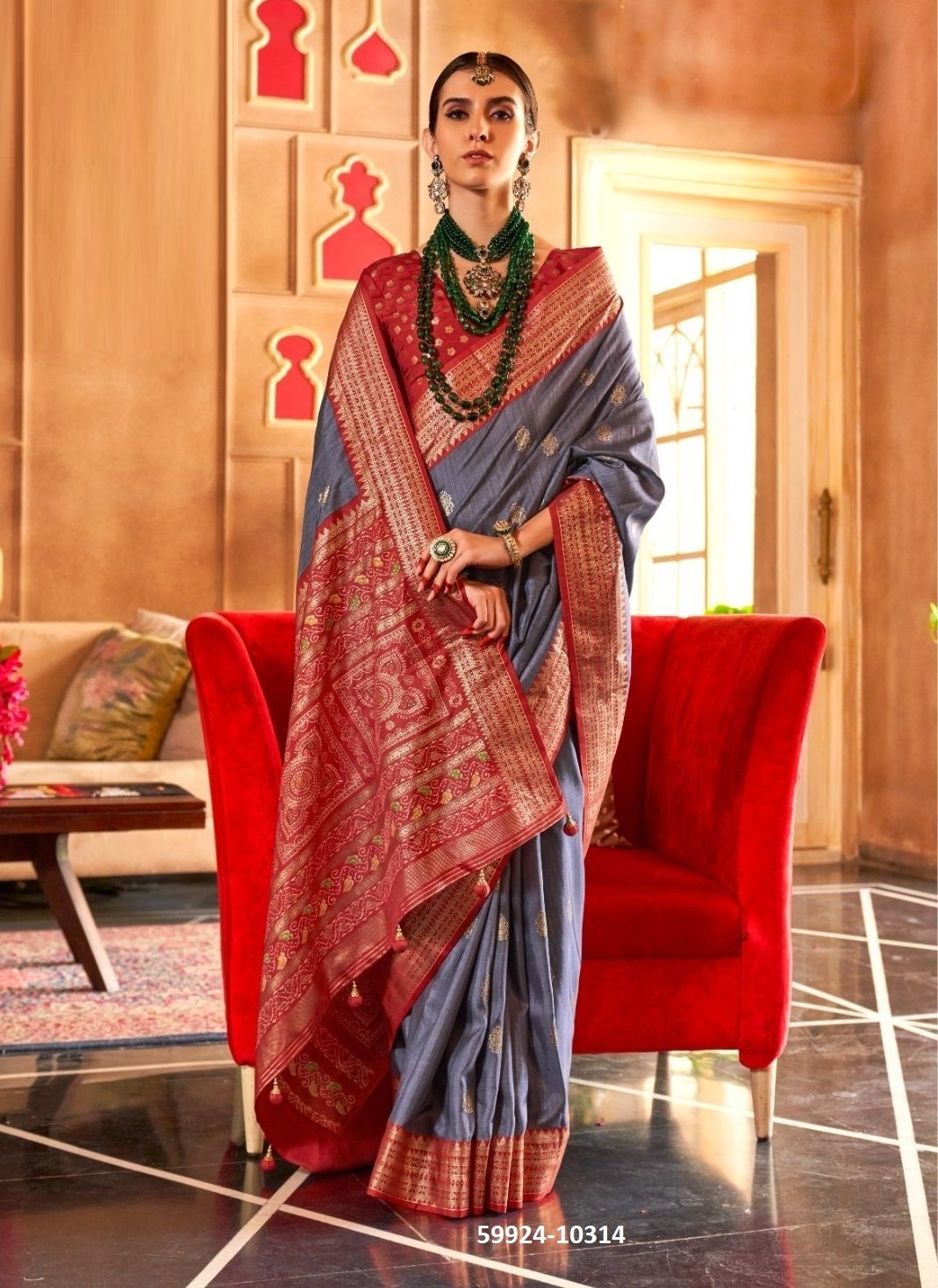 HAST PATOLA - Catalog # 59924 (Set of 9 Sarees) by Brand KRESHVA