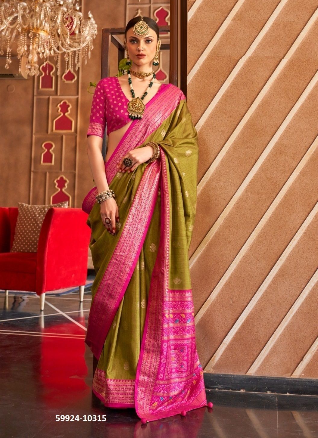 HAST PATOLA - Catalog # 59924 (Set of 9 Sarees) by Brand KRESHVA